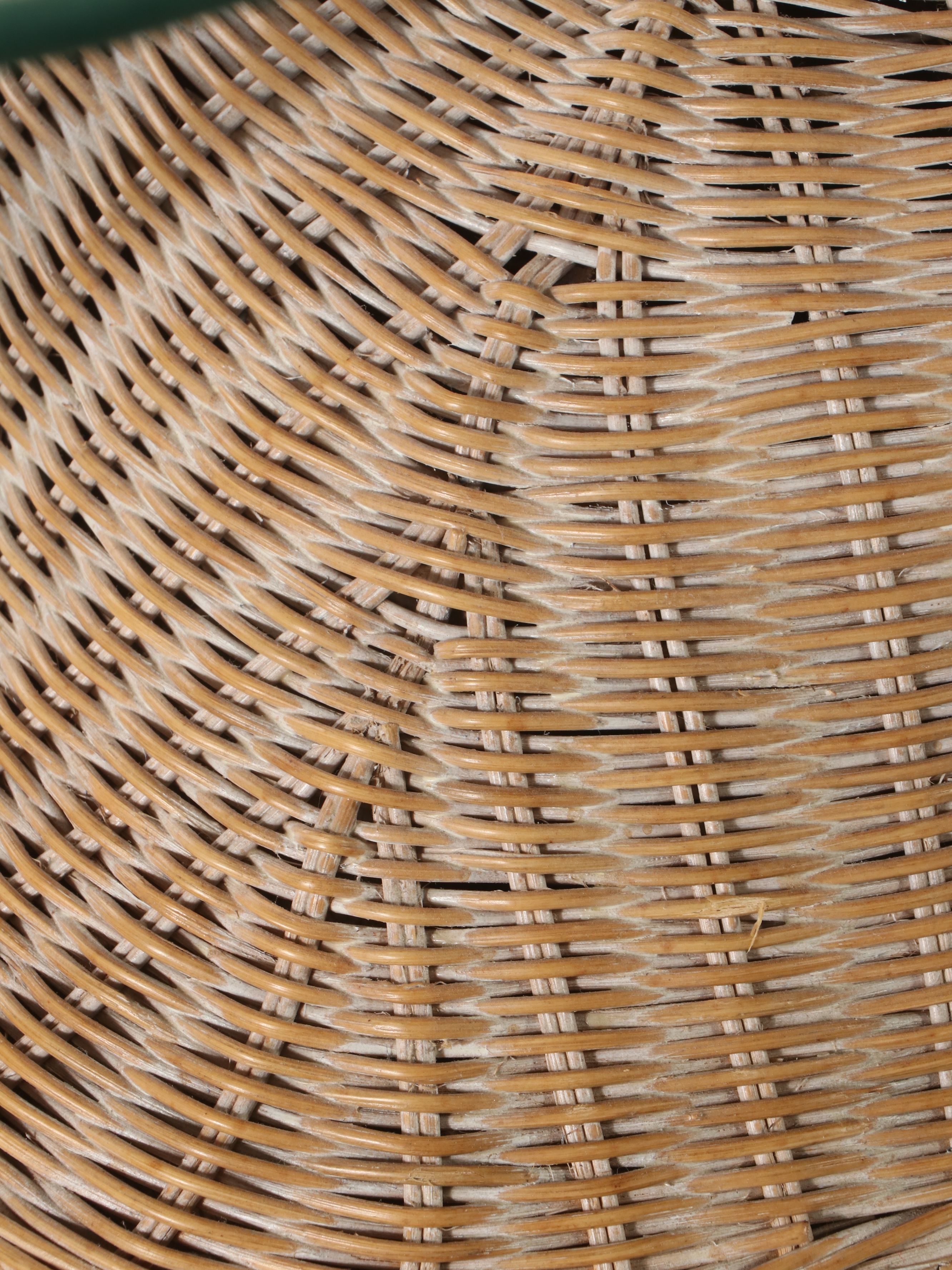 Palm Beach Regency Style Glass Top Wicker Coffee and Side Tables