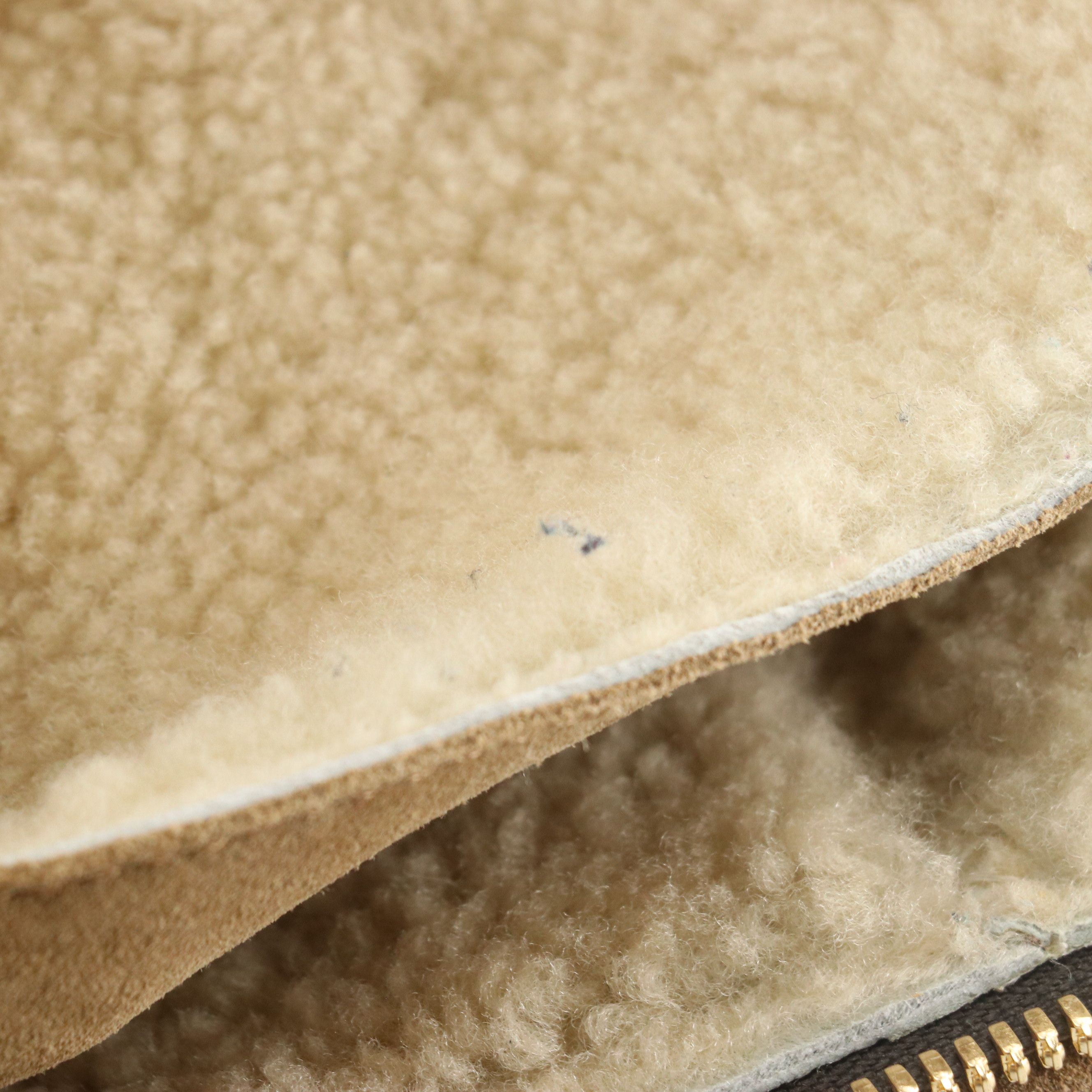 Burberry Zipper Ankle Boots in Shearling Suede