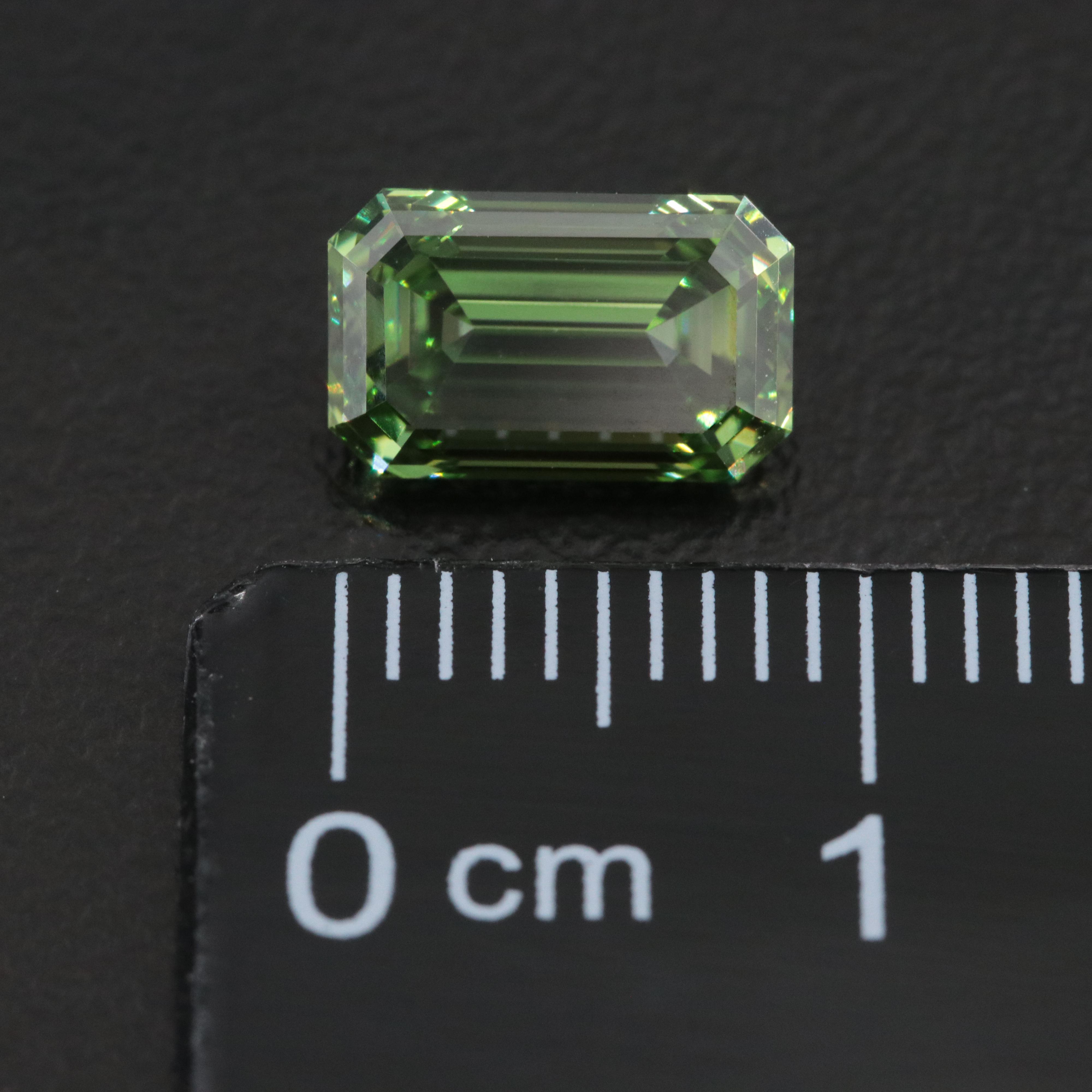 Loose 2.04 CT Lab Grown Fancy Green Diamond with IGI Report
