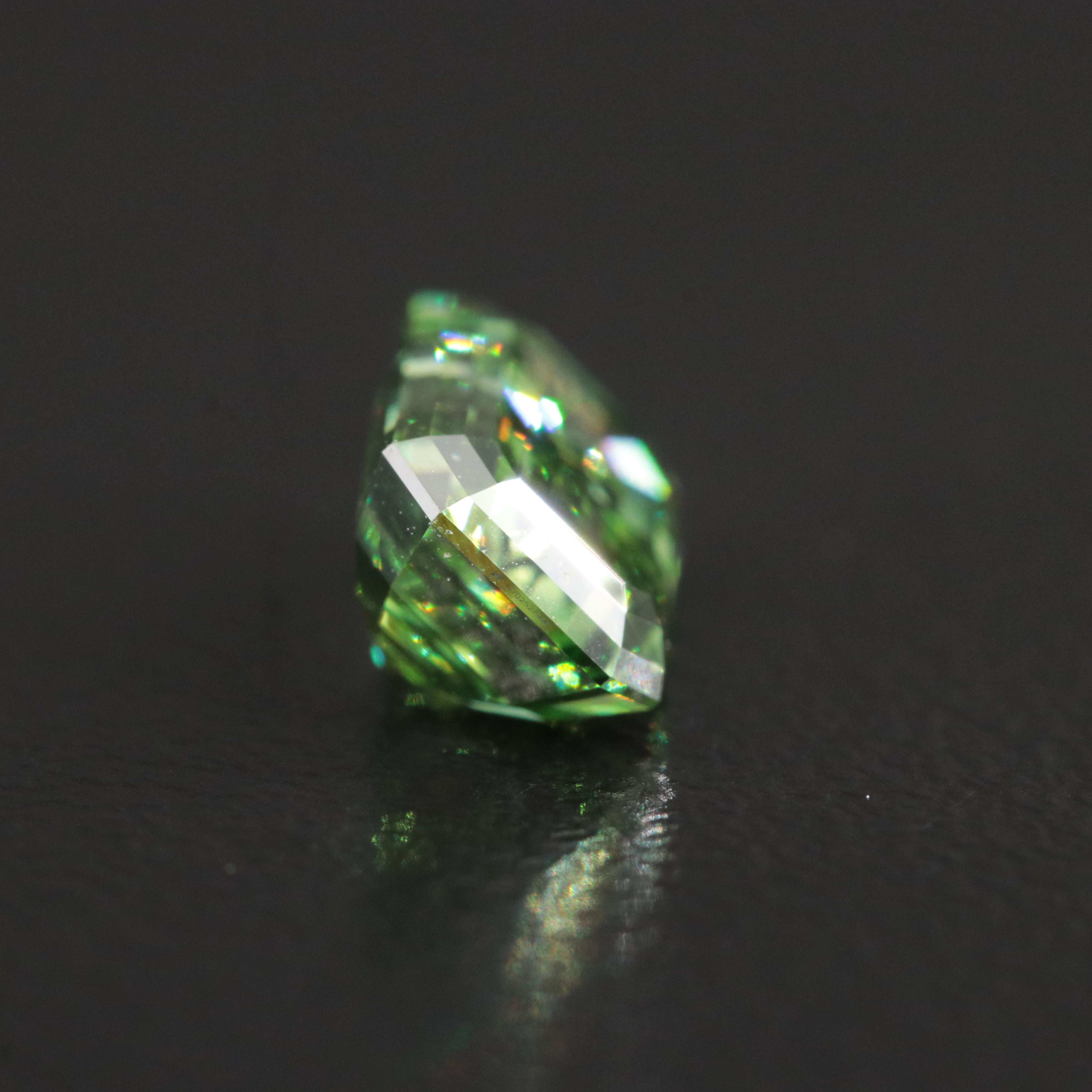 Loose 2.04 CT Lab Grown Fancy Green Diamond with IGI Report