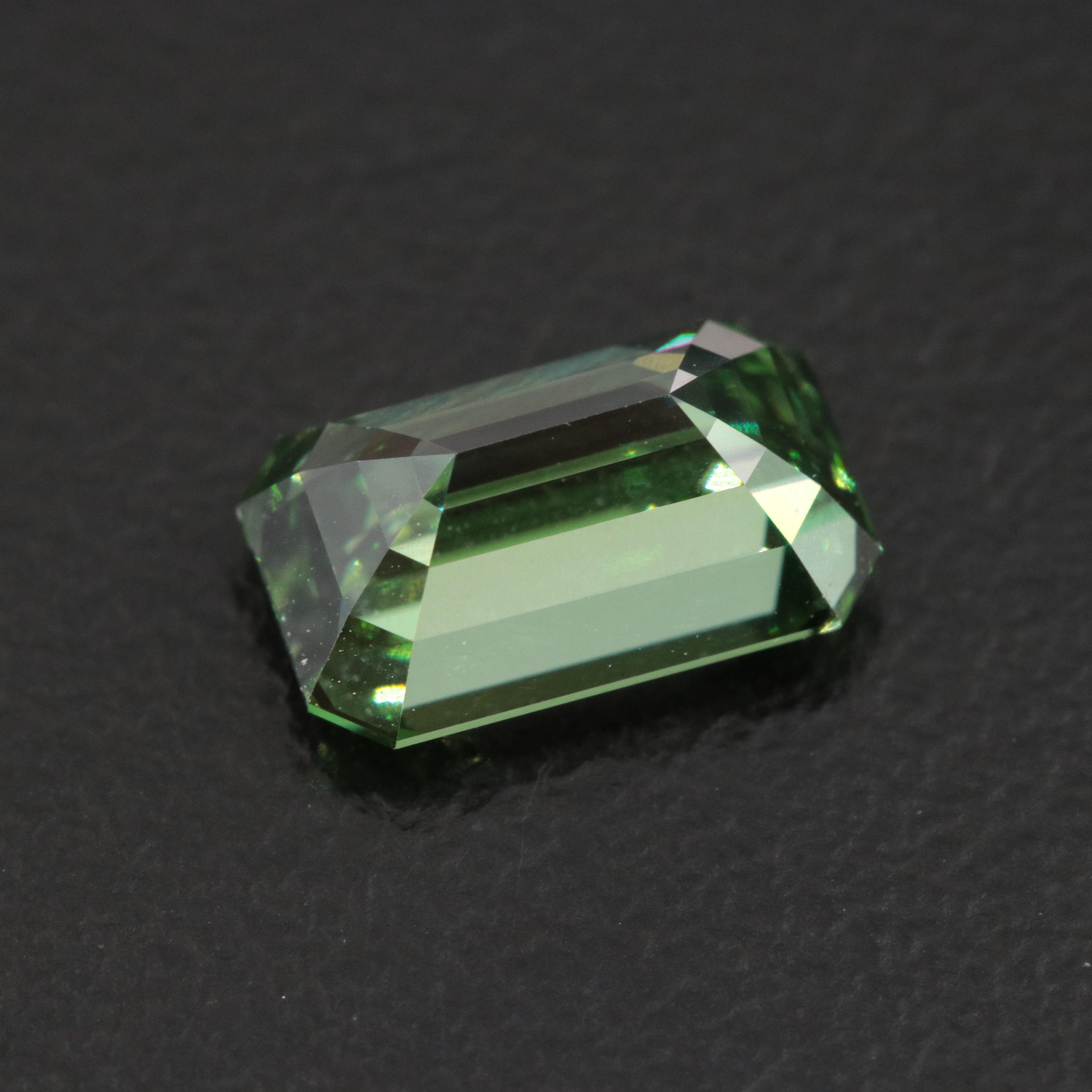 Loose 2.04 CT Lab Grown Fancy Green Diamond with IGI Report
