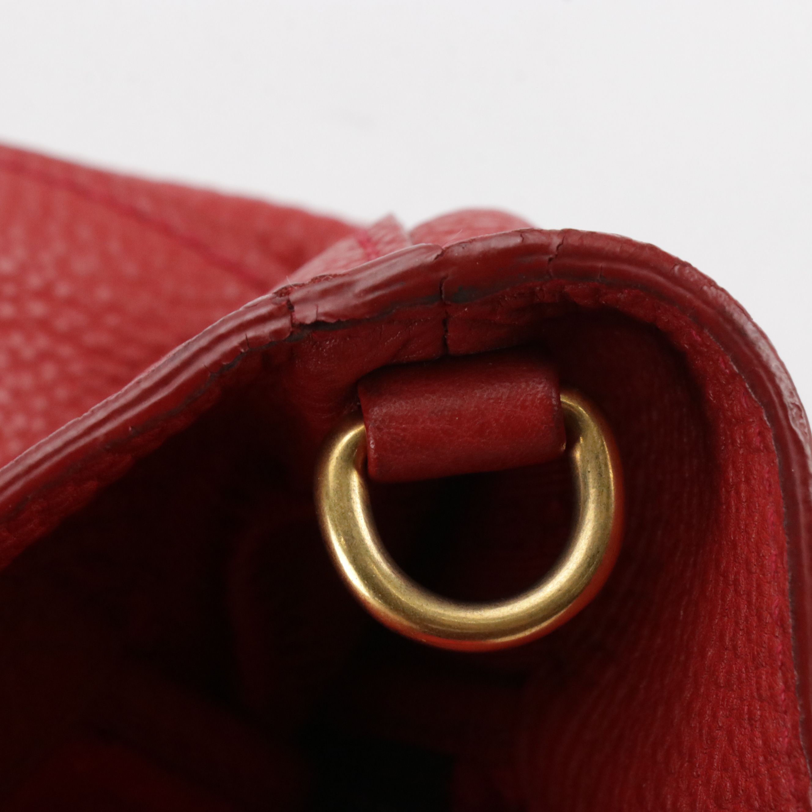 Prada Two Way Tote in Red Leather