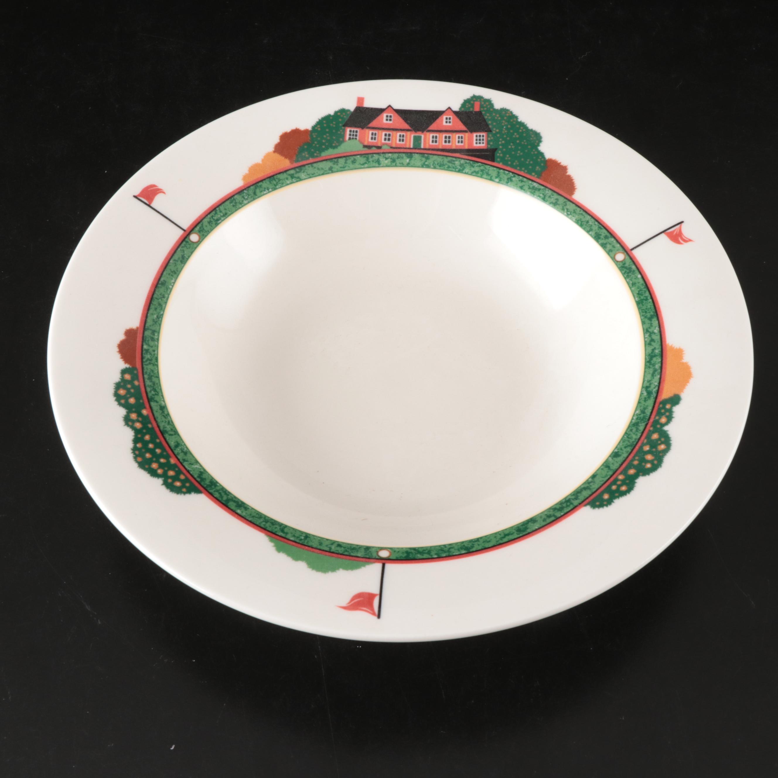 Stuart "Fairway" China Dinnerware with Other Golf-Themed Cups and Wine Opener