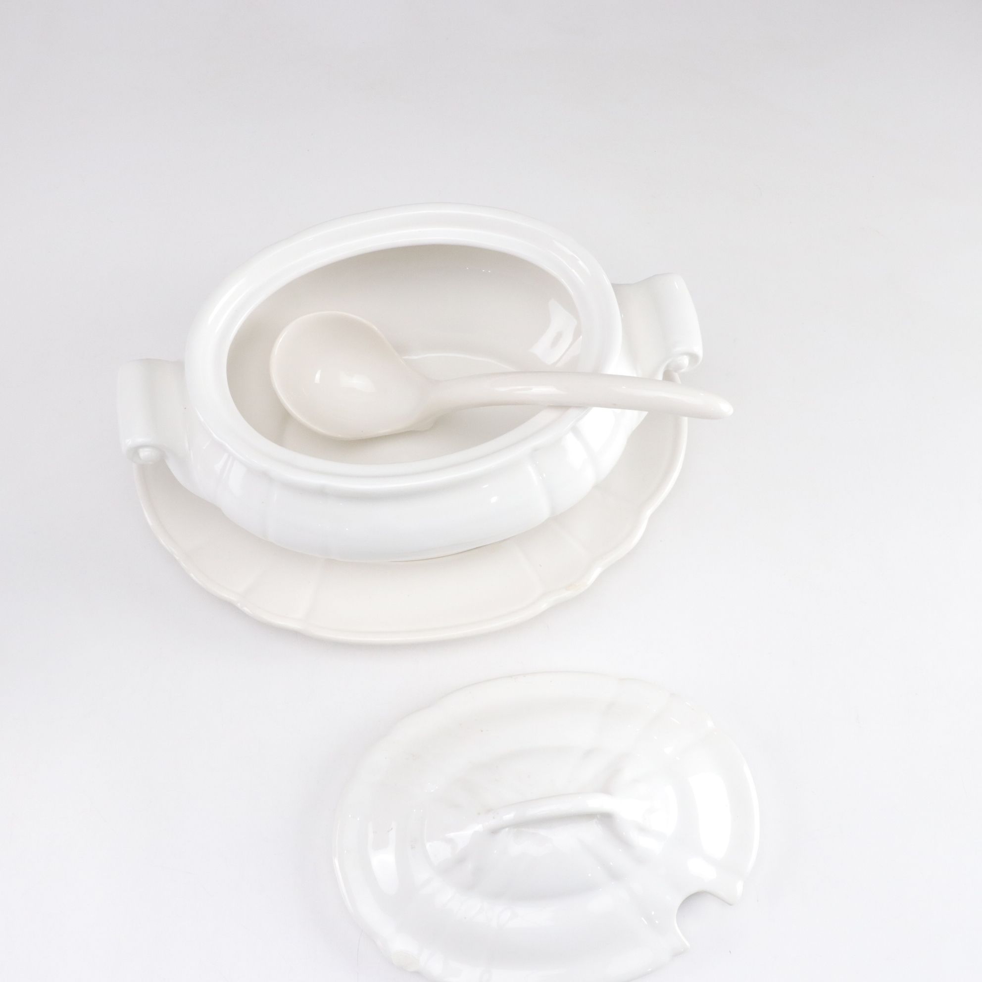 West Bend "Heat Rite" Hot Plate & Bean Pot with Louçarte White Tureen & More