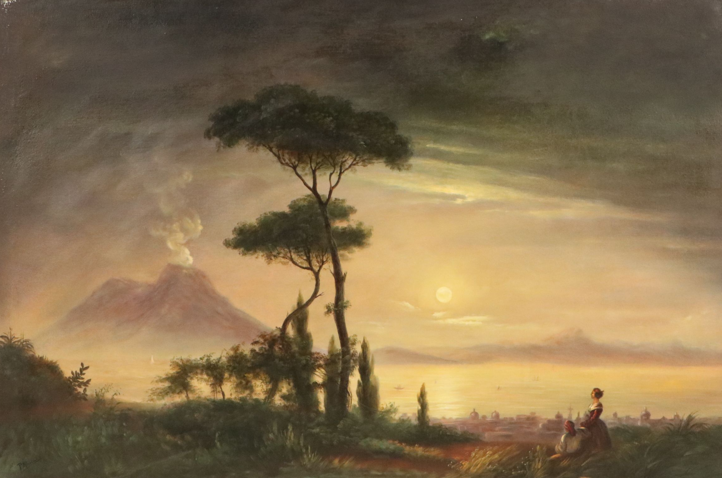 Copy Oil Painting After Ivan Konstantinovich Aivazovsky "The Bay of Naples"