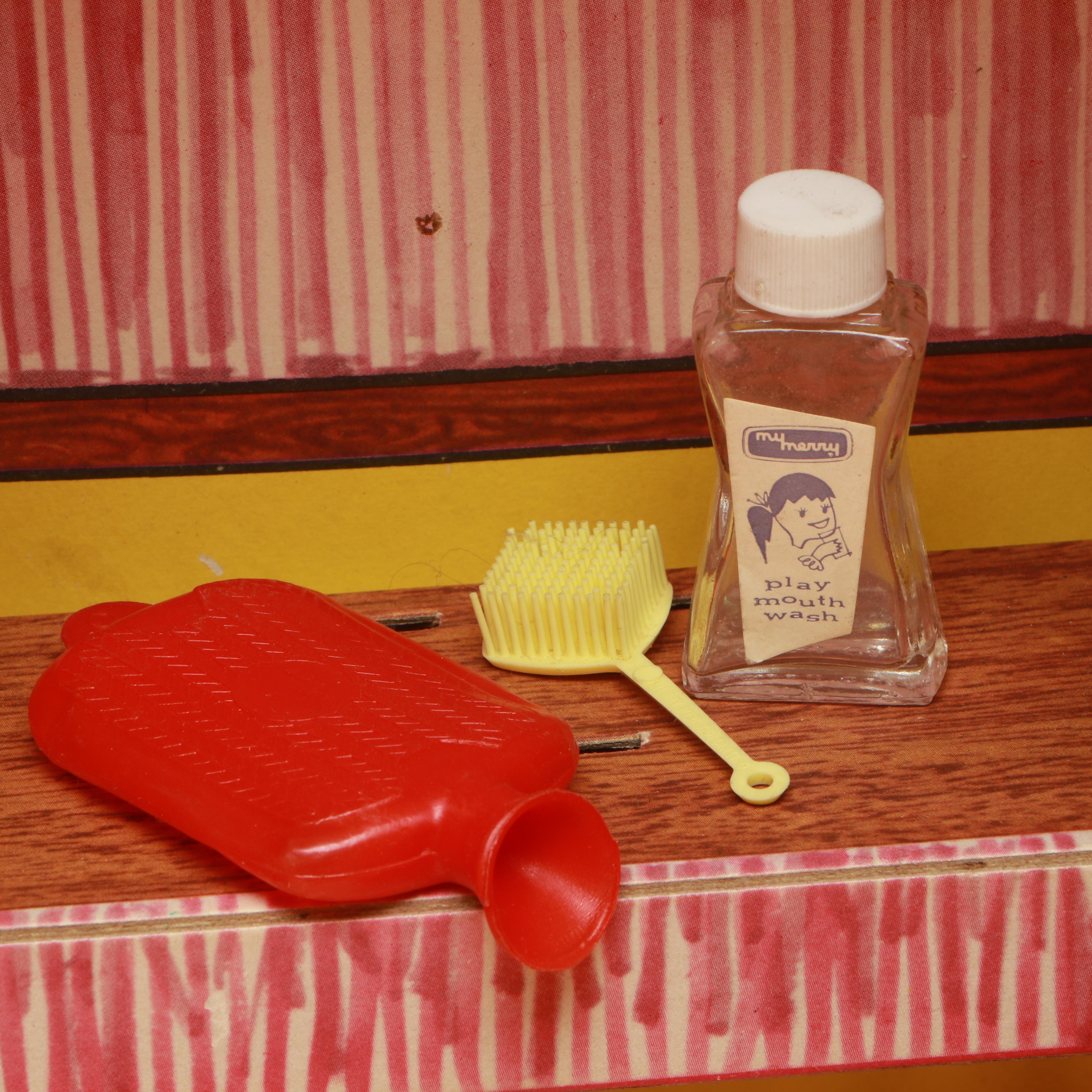 Mattel "Barbie's Dream House" Cardboard Dollhouse with Furniture, 1962