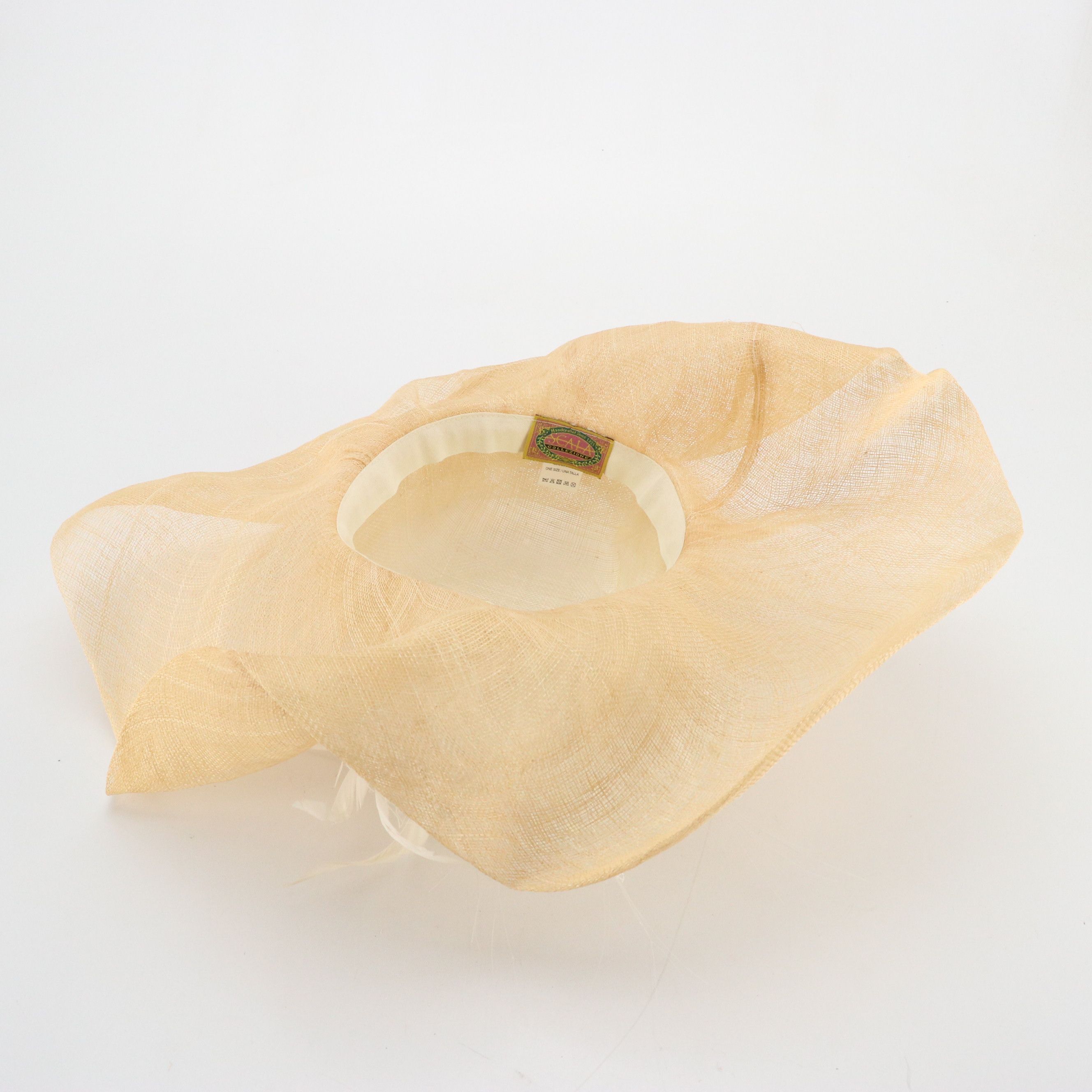 Scala Beige Sinamay Derby Hat, Santi Feathered Crossbody, Other Bag & Belts