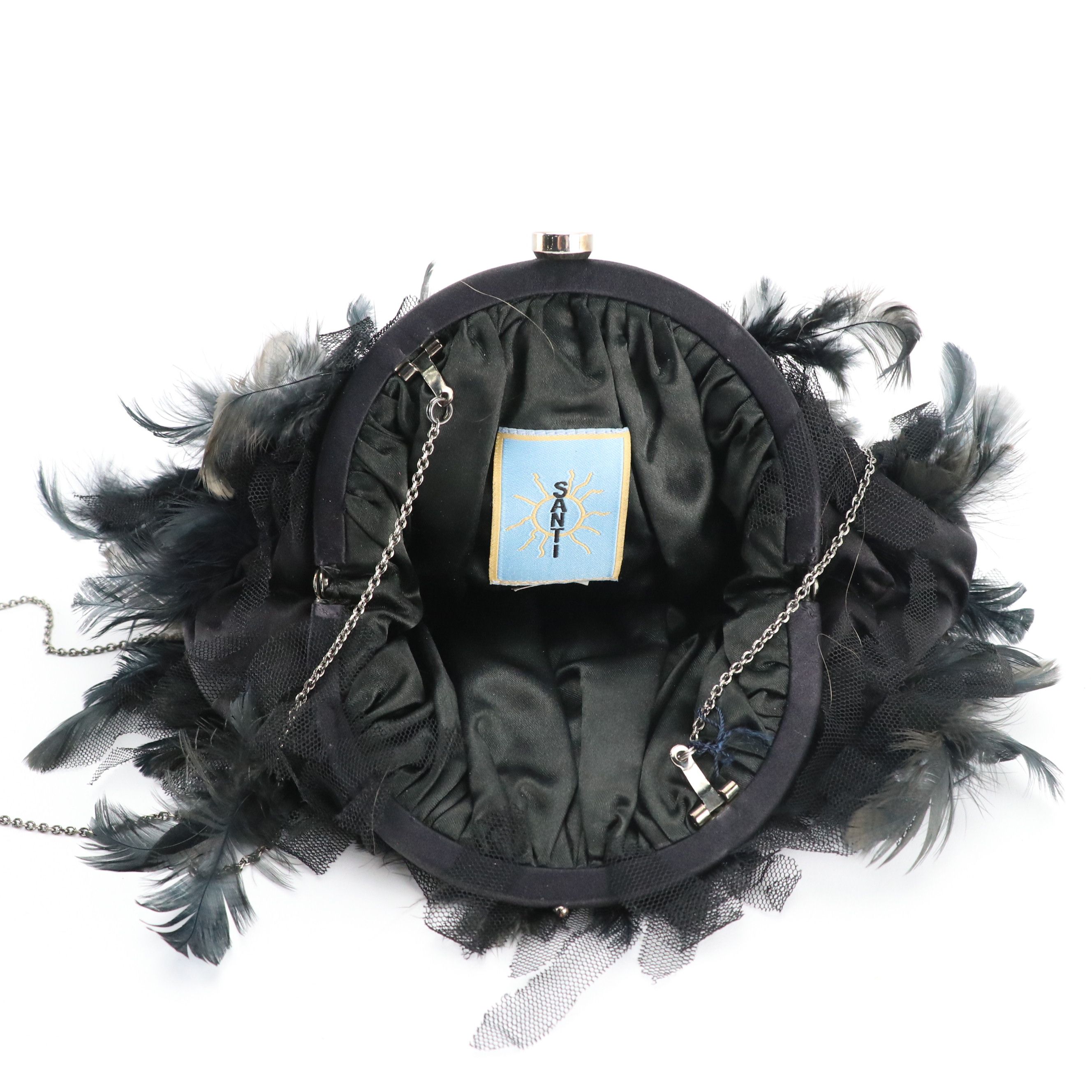 Scala Beige Sinamay Derby Hat, Santi Feathered Crossbody, Other Bag & Belts