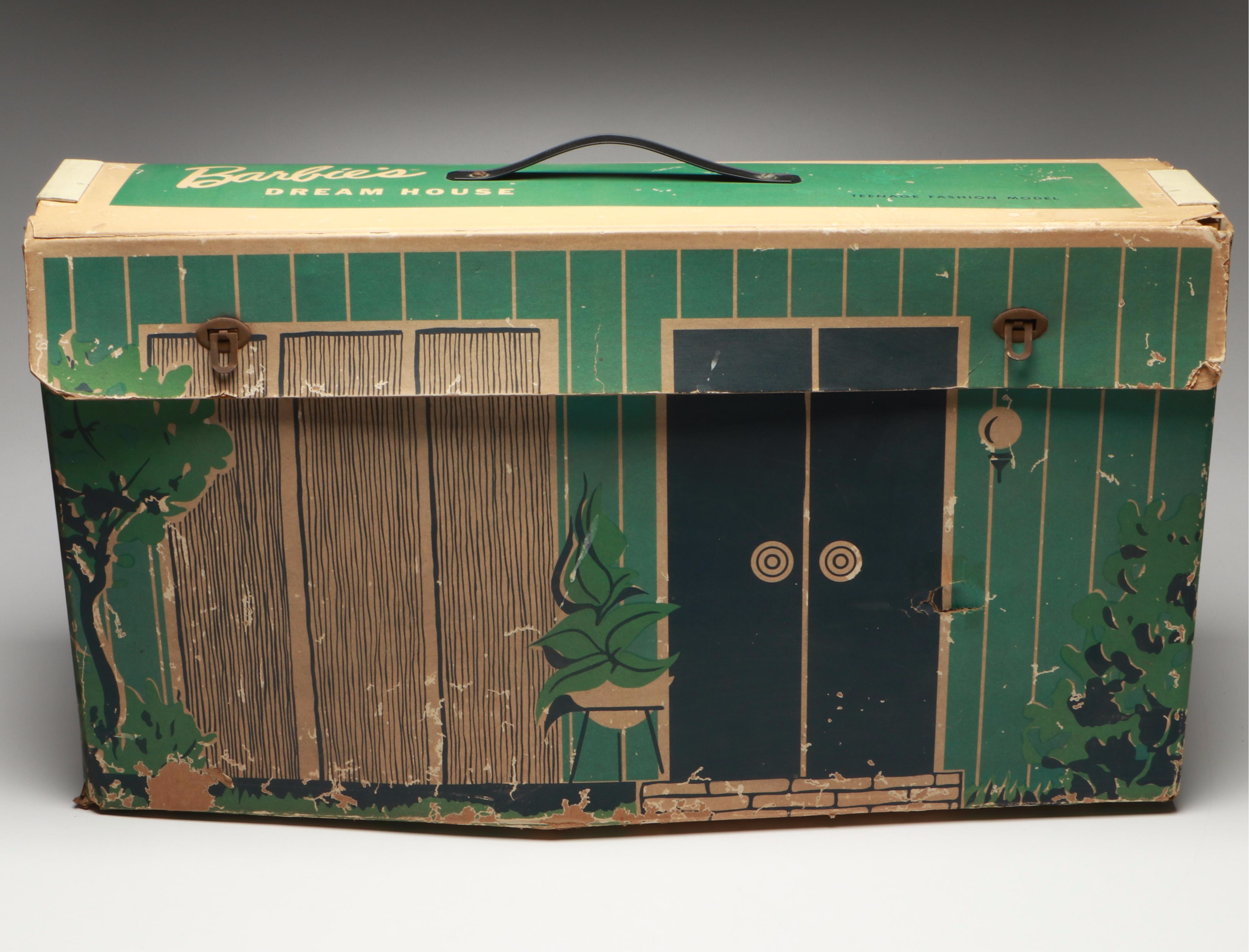 Mattel "Barbie's Dream House" Cardboard Dollhouse with Furniture, 1962