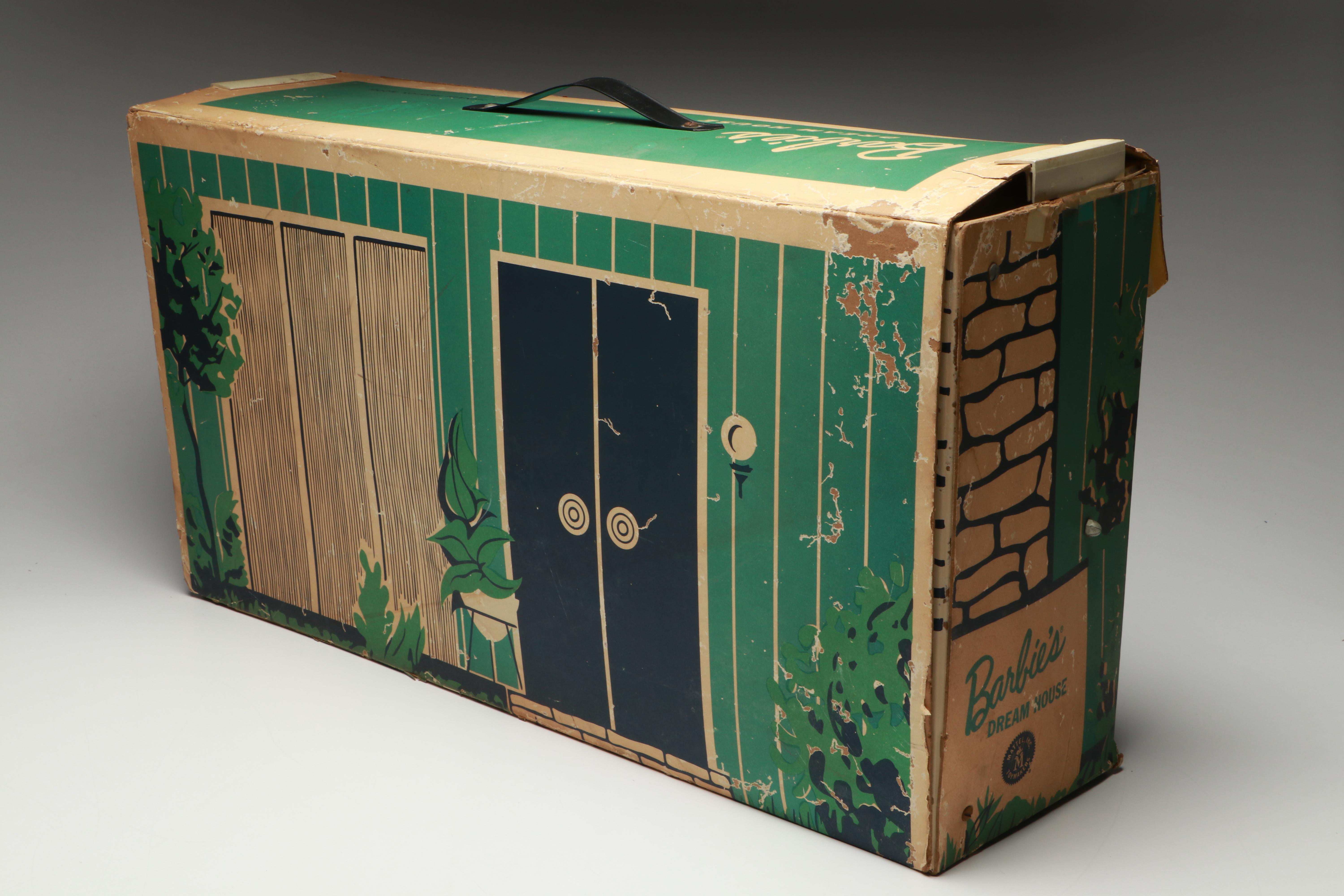 Mattel "Barbie's Dream House" Cardboard Dollhouse with Furniture, 1962