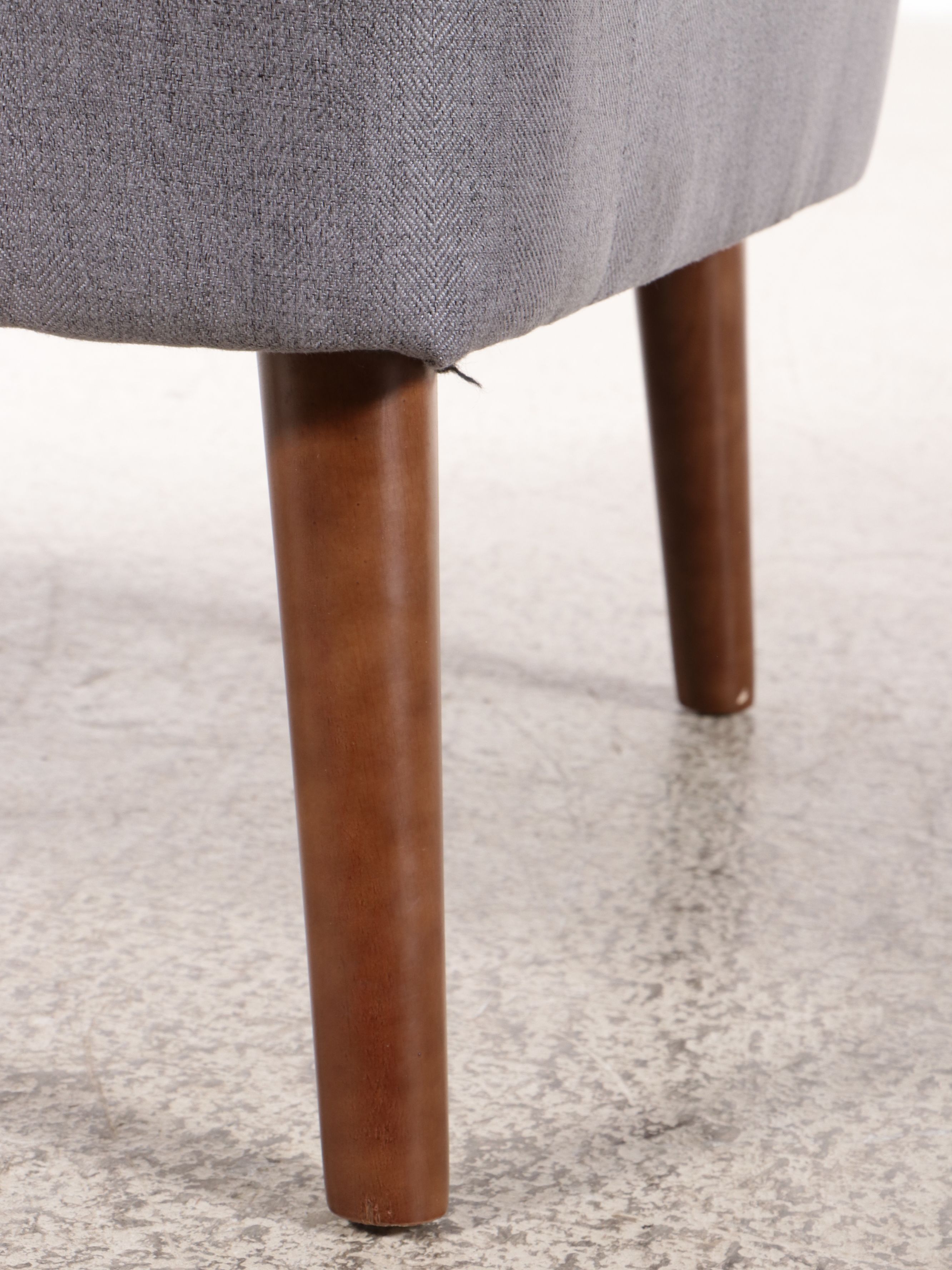 Contemporary Mid-Century Style Button Tufted Upholstered Armchair