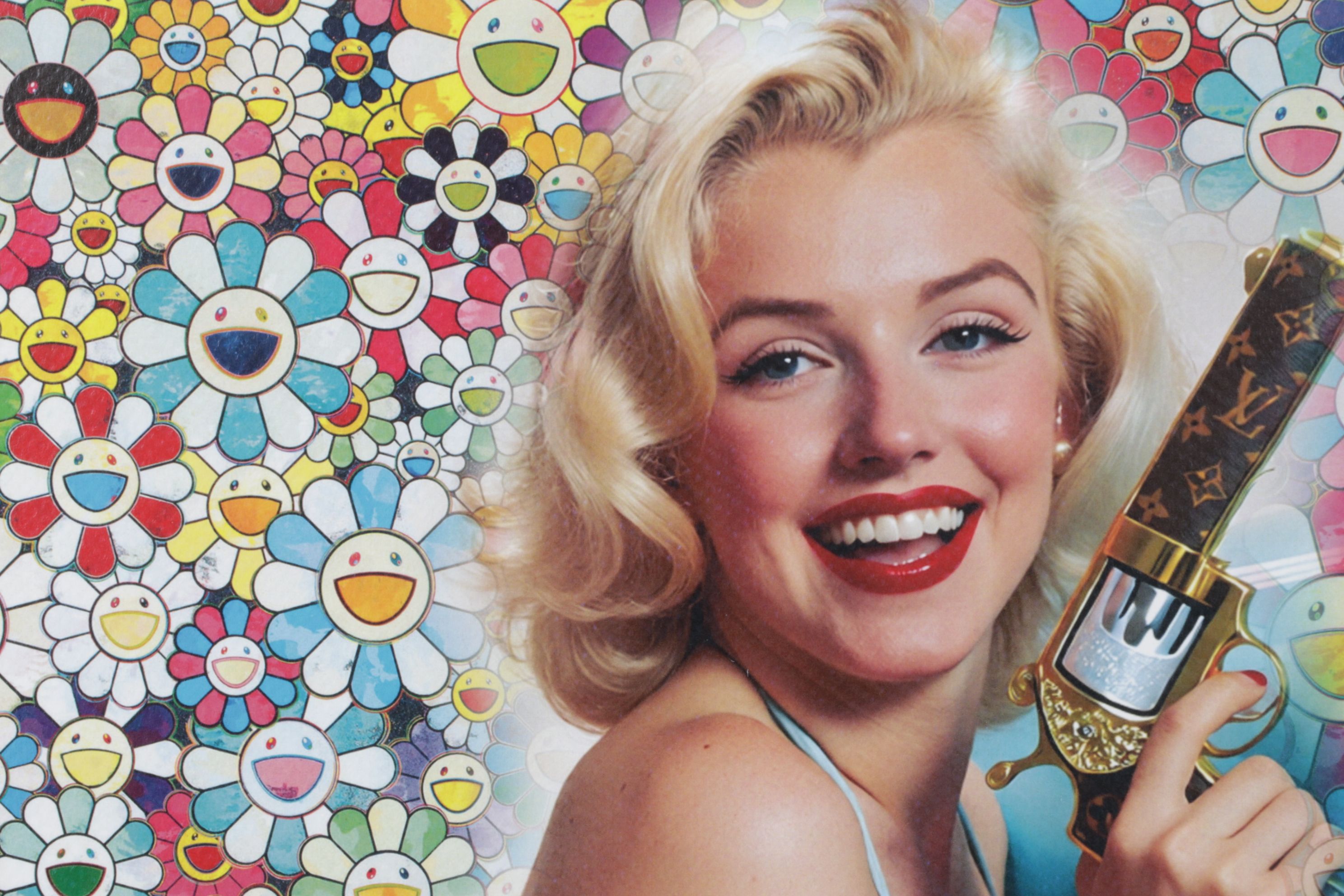 Death NYC Pop Art Graphic Print Homage to Marilyn Monroe x LV x Murakami, 2025
