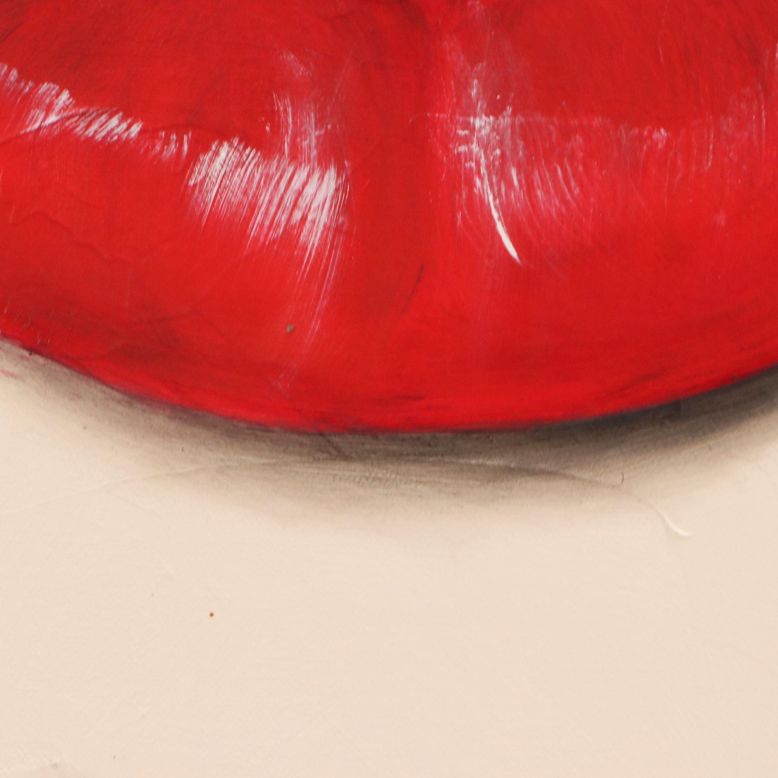 Lori Barclay Surrealist Oil Painting "Target For Love," Circa 2000