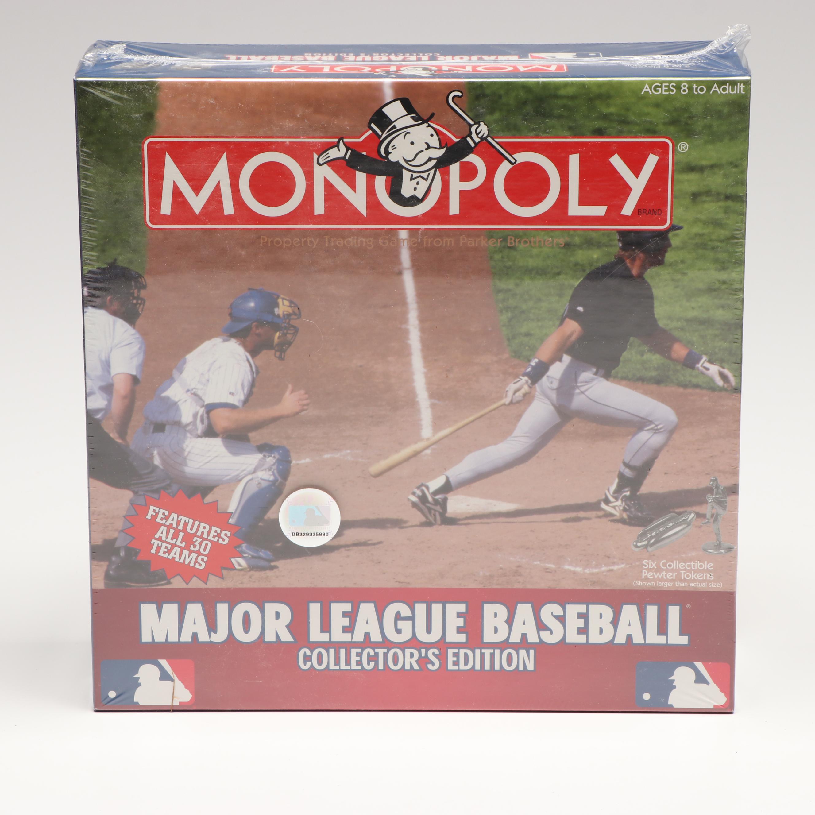 Major League Baseball Edition Monopoly with Sportstar Puzzles and More Games