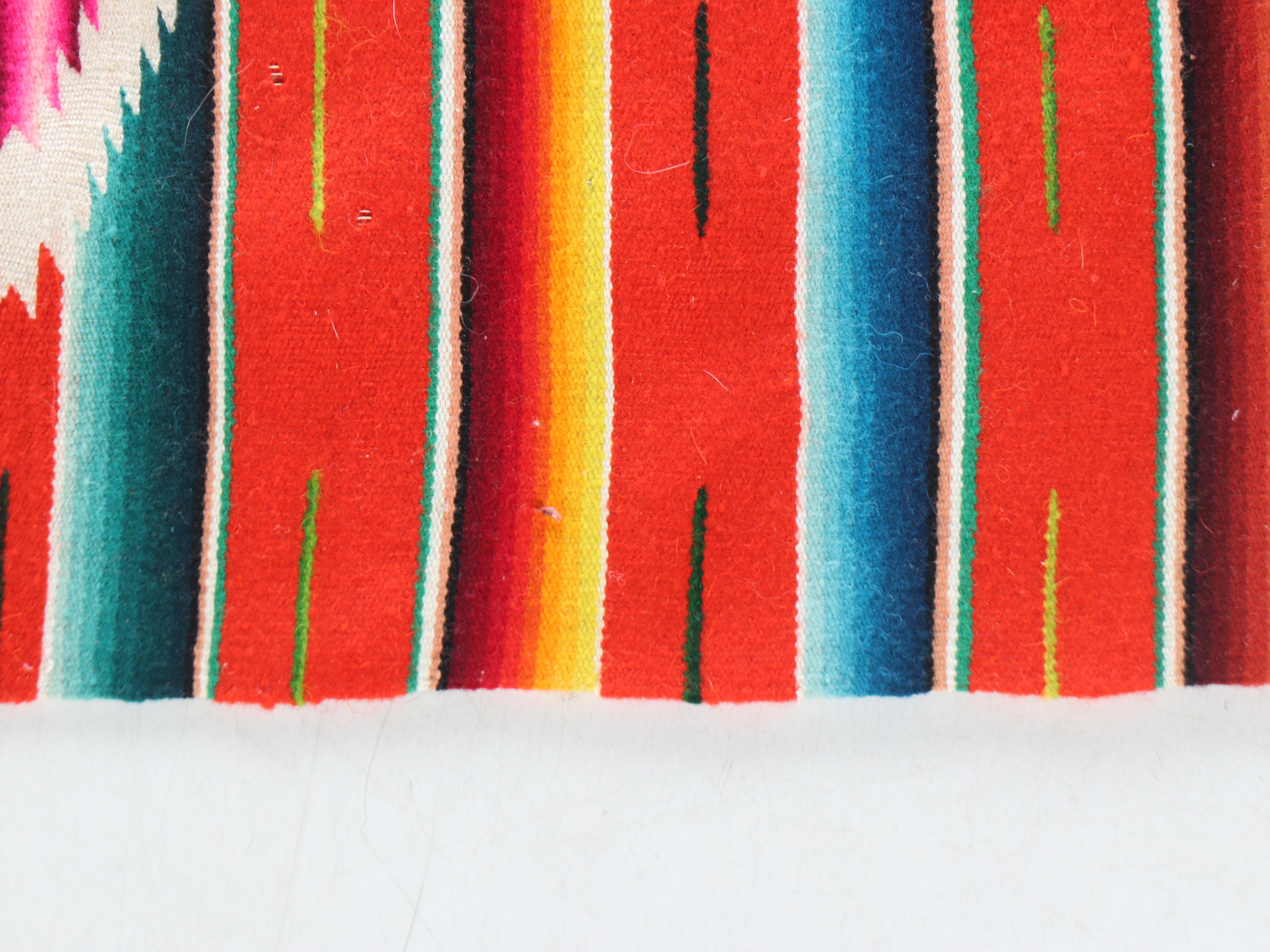 Diamond Patterned Wool Serape and Table Mats