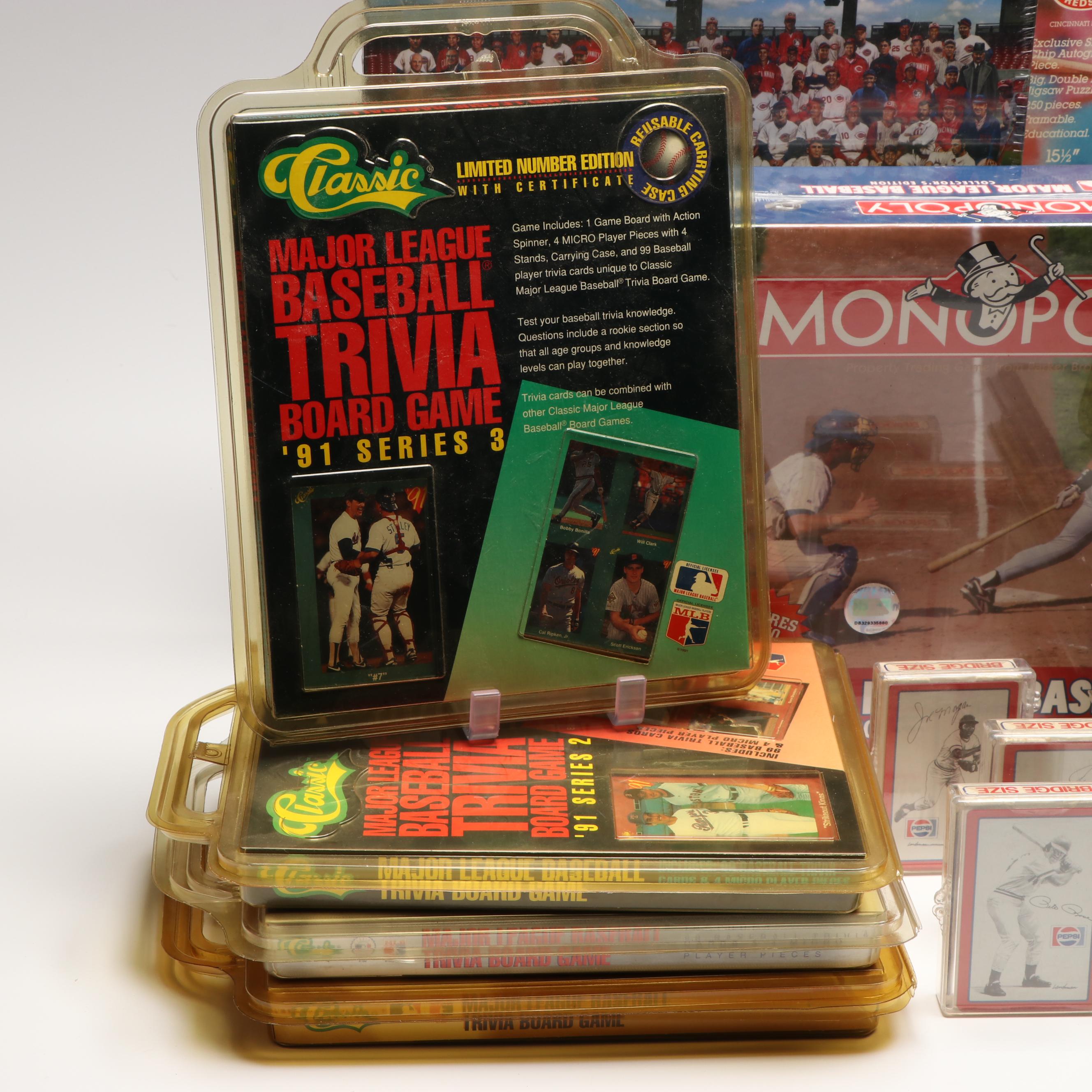 Major League Baseball Edition Monopoly with Sportstar Puzzles and More Games