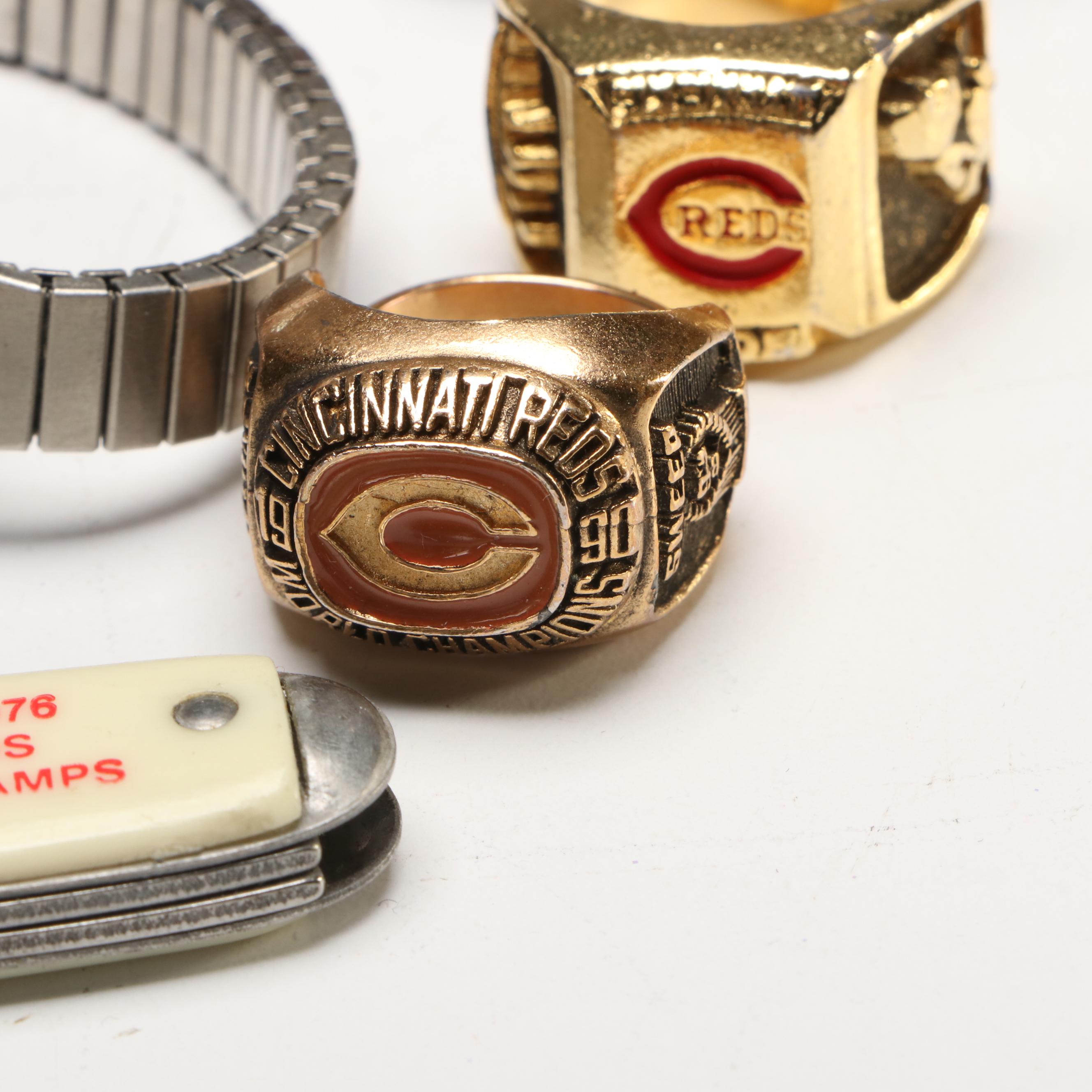 Upper Deck Cincinnati Reds "Laserchron" with More Watches and Memorabilia