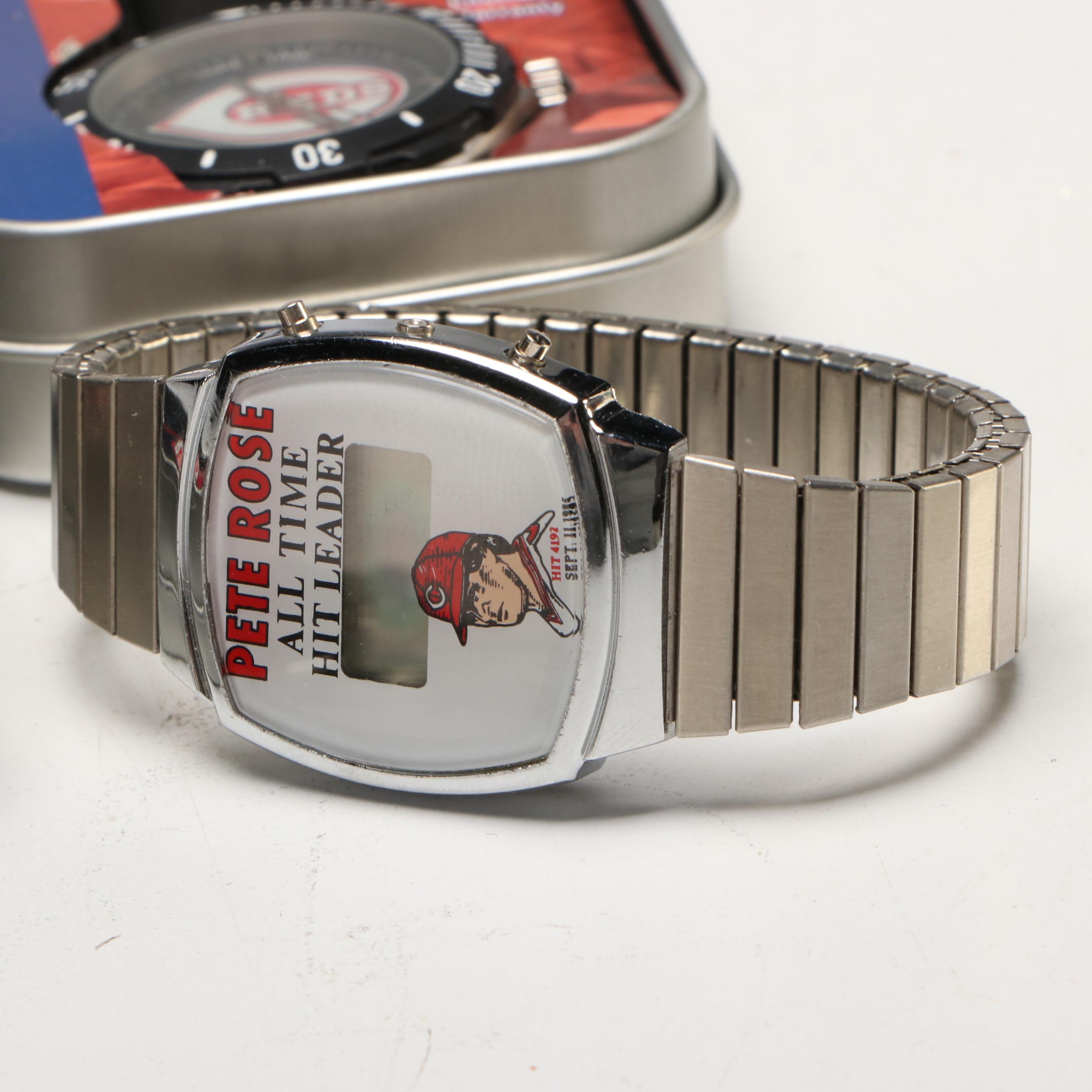 Upper Deck Cincinnati Reds "Laserchron" with More Watches and Memorabilia