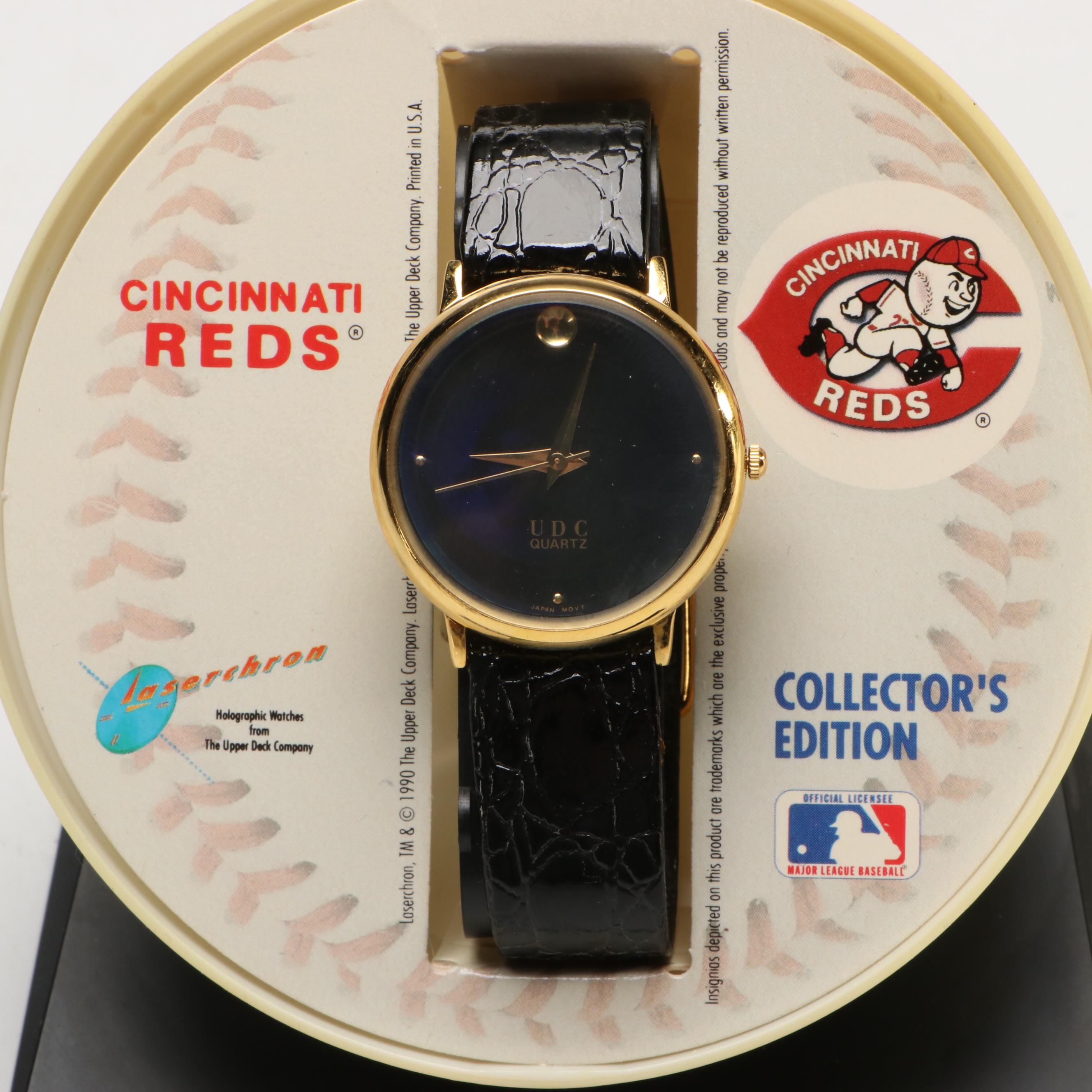Upper Deck Cincinnati Reds "Laserchron" with More Watches and Memorabilia