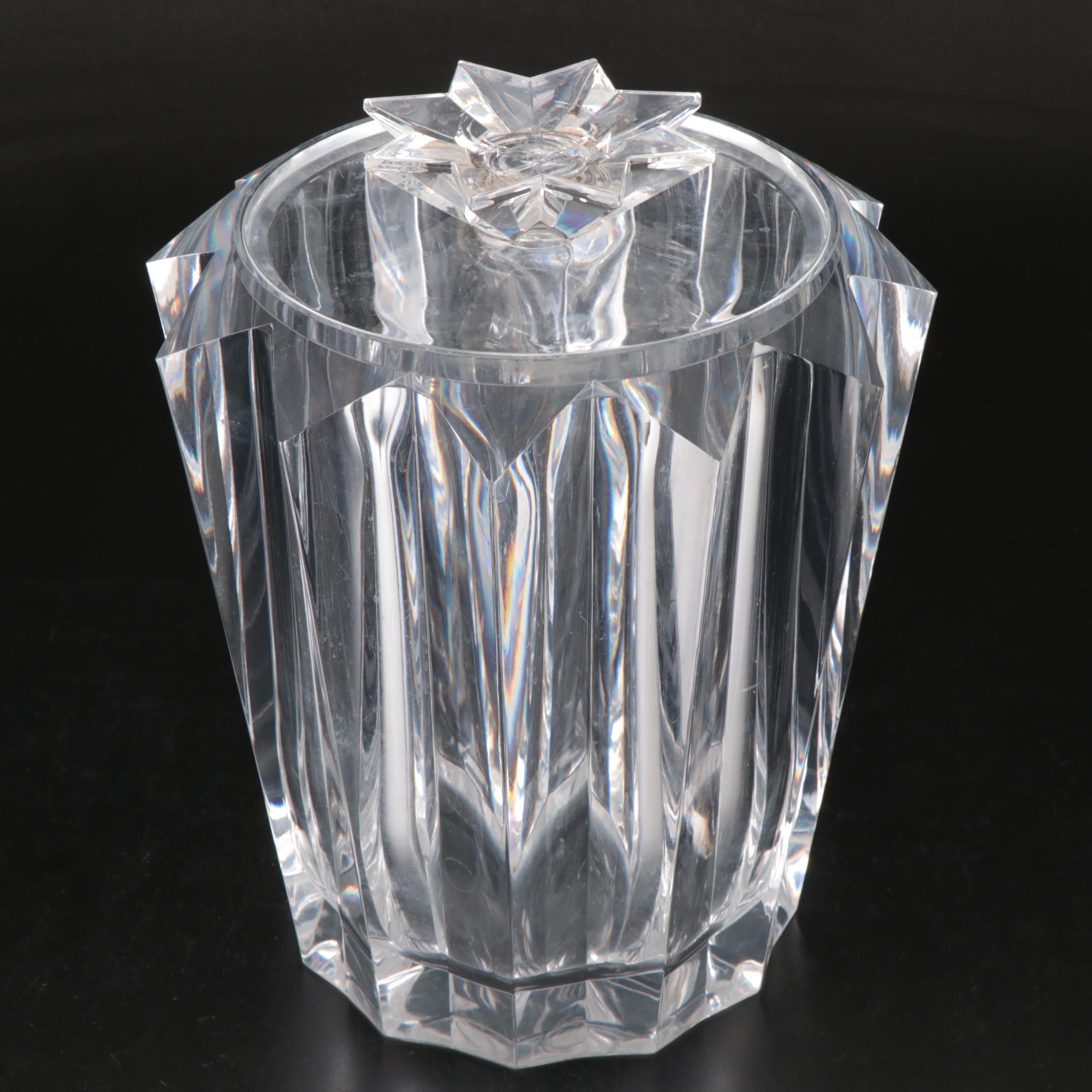 Judith Kruger Grainware "Tiara" Ice Bucket with Towle Knives and Other Bowls