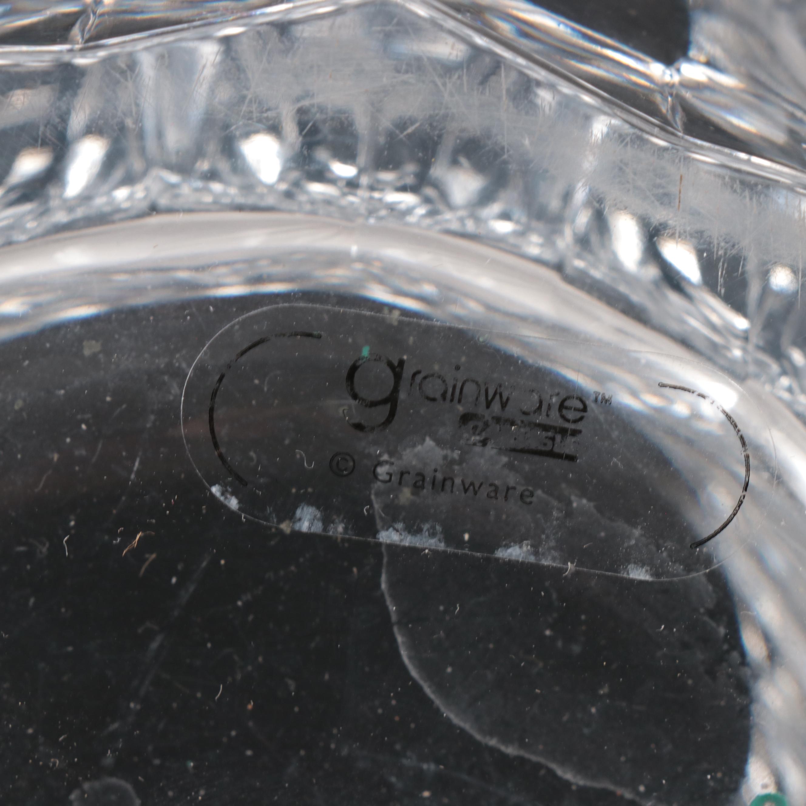 Judith Kruger Grainware "Tiara" Ice Bucket with Towle Knives and Other Bowls