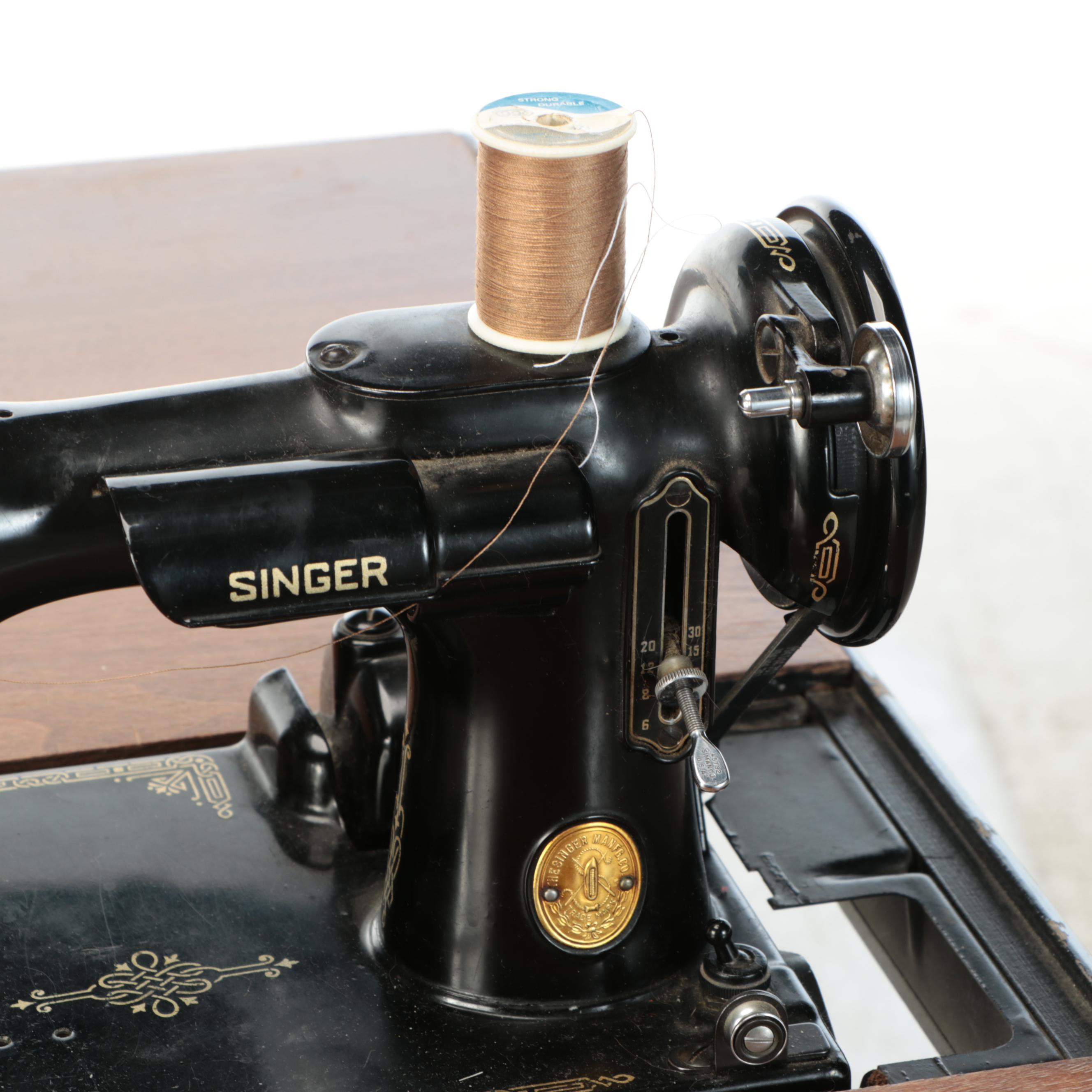 Singer Manufacturing Co. Cat. 3-120 Sewing Machine with Table, Early 1950s