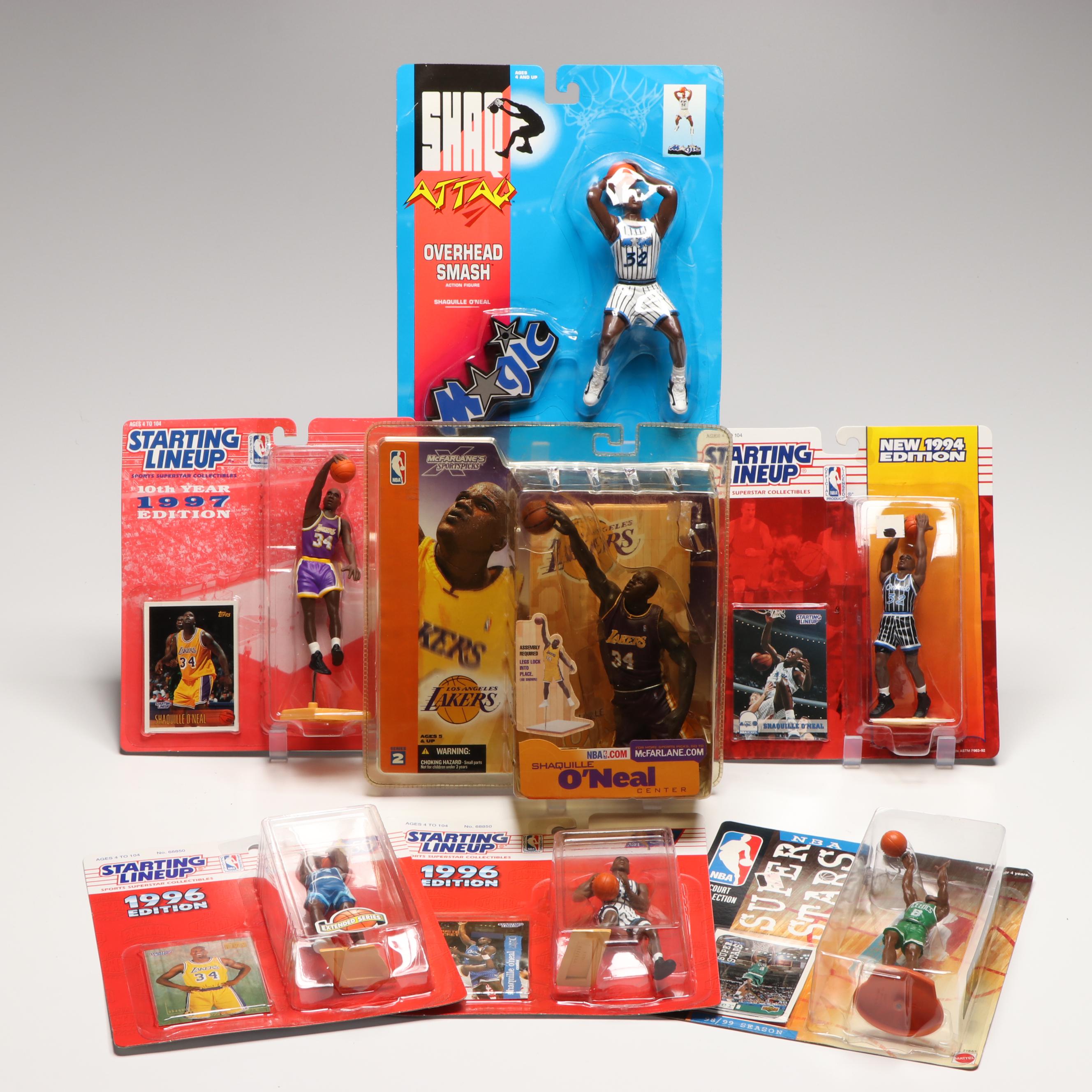 Kenner and McFarlane Shaquille O'Neal Figures with Mattel Antoine Walker Figure