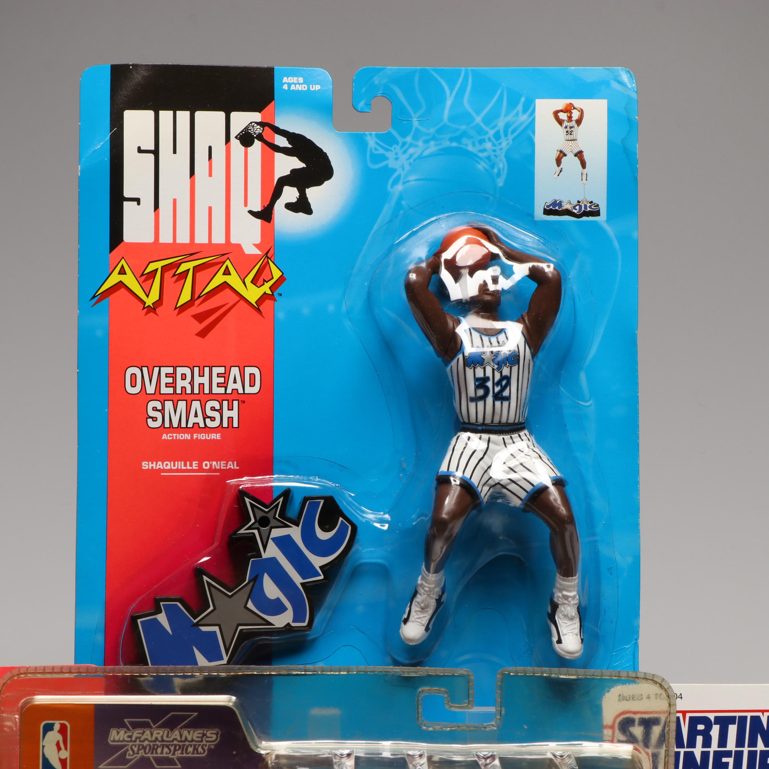 Kenner and McFarlane Shaquille O'Neal Figures with Mattel Antoine Walker Figure