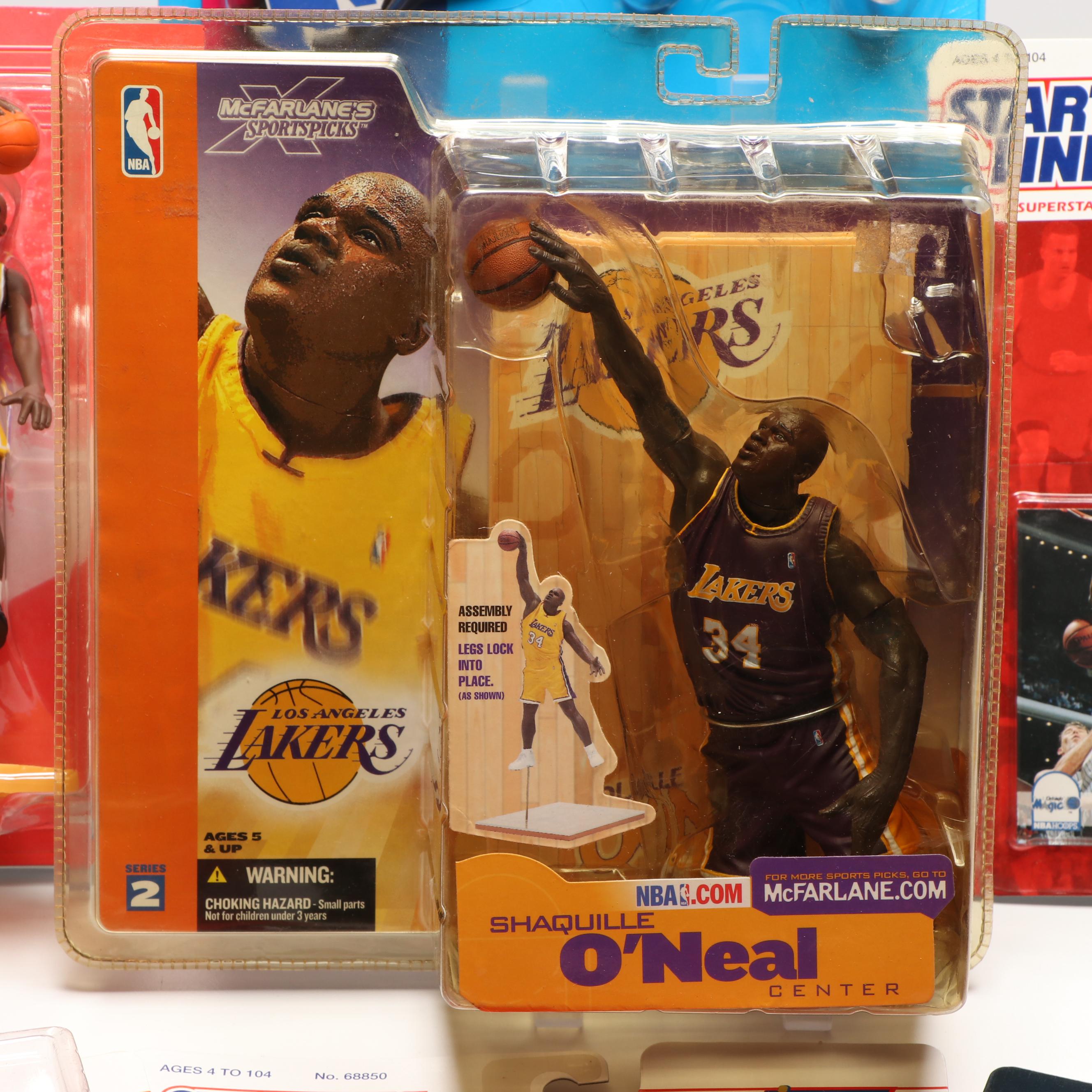 Kenner and McFarlane Shaquille O'Neal Figures with Mattel Antoine Walker Figure