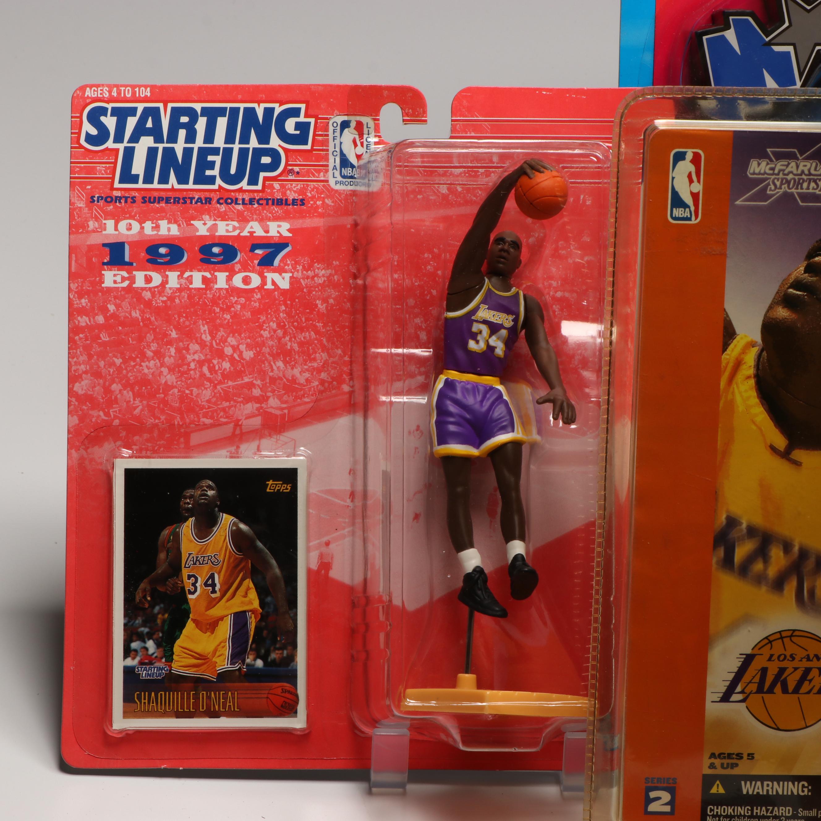 Kenner and McFarlane Shaquille O'Neal Figures with Mattel Antoine Walker Figure