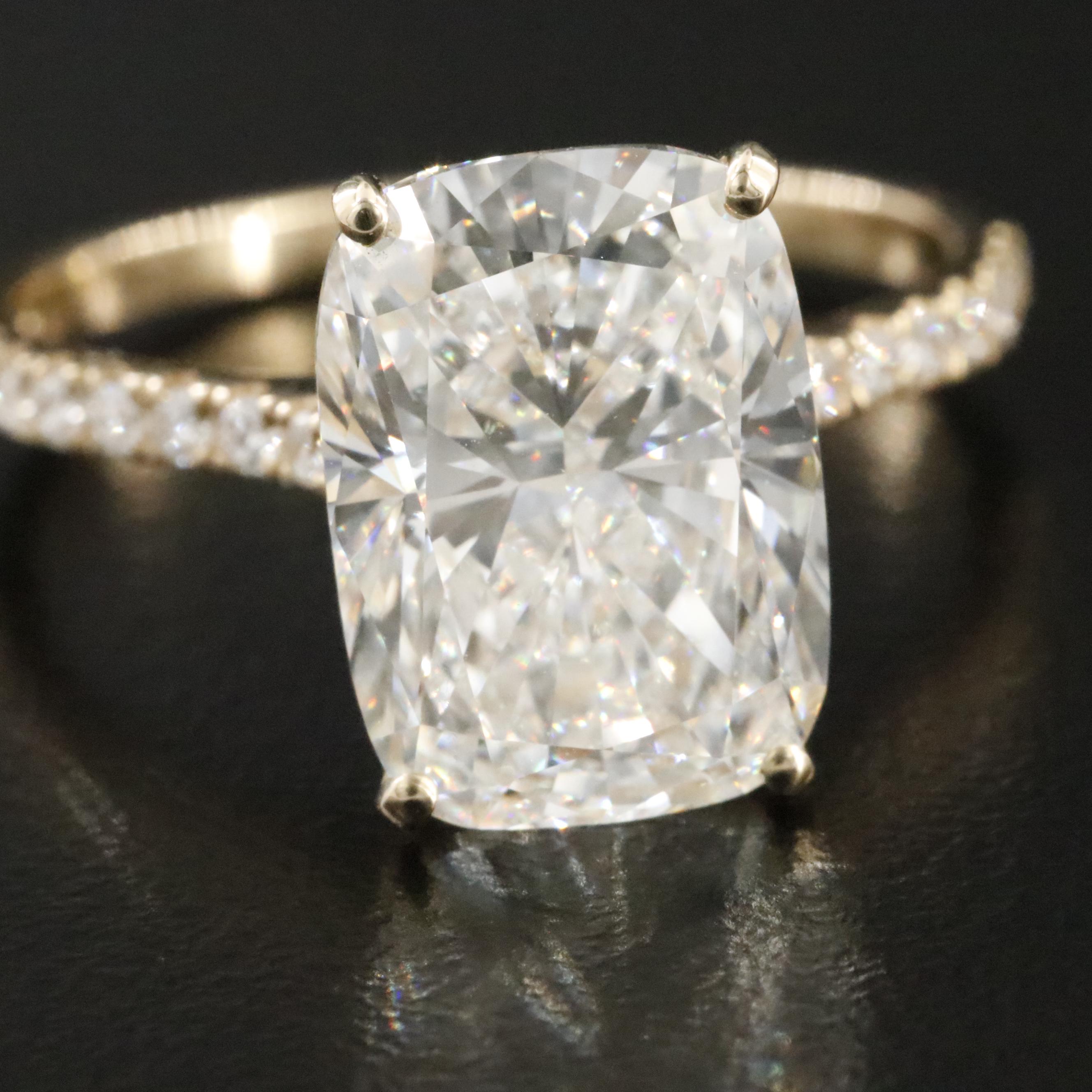 14K 5.18 CTW Lab Grown Diamond Ring with IGI Report