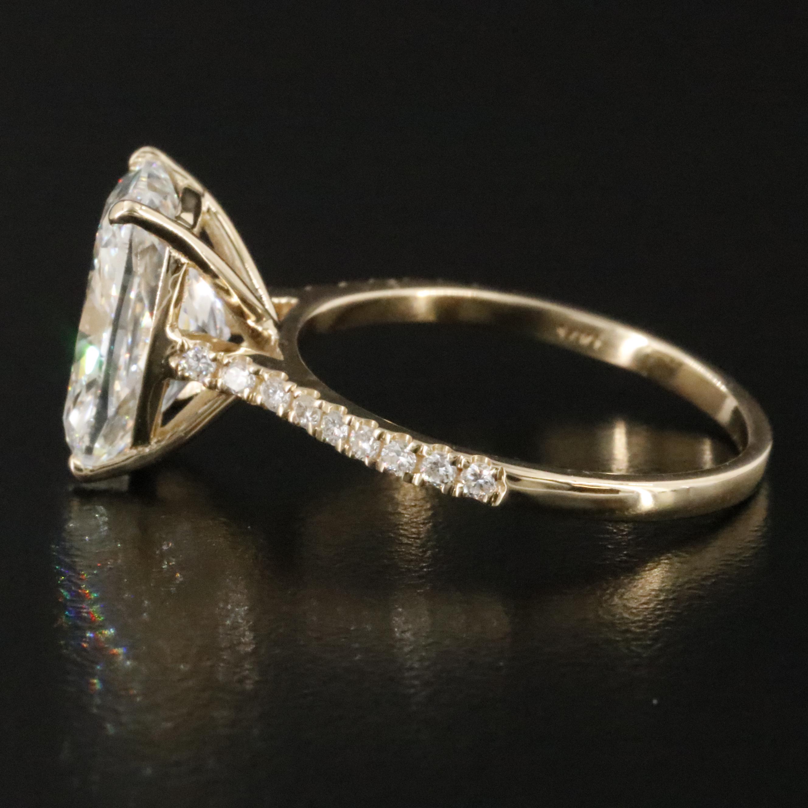 14K 5.18 CTW Lab Grown Diamond Ring with IGI Report