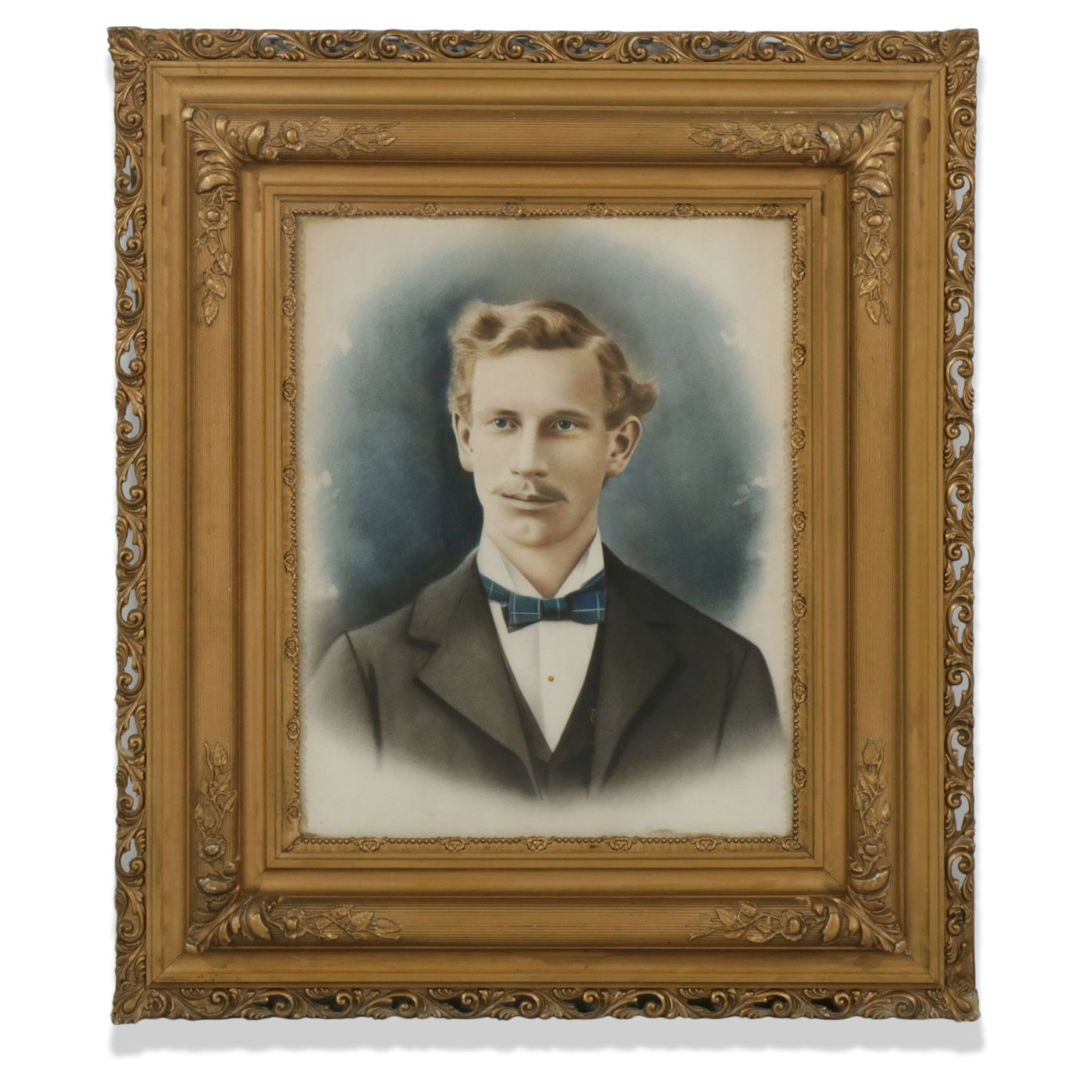 Crayon Portrait of Man, Early 20th Century