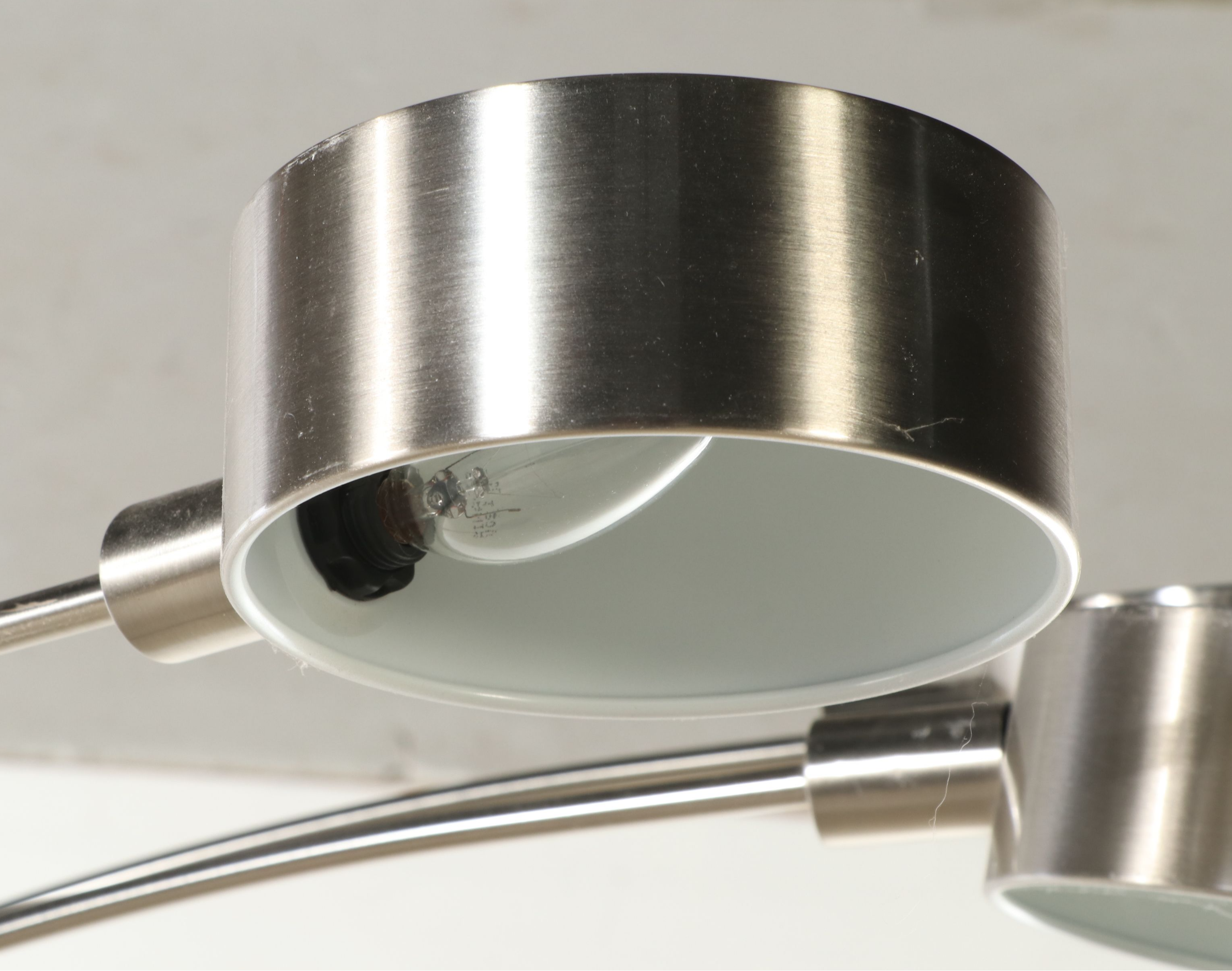 Modern Brushed Stainless Five-Arm Arc Floor Lamp, 2017