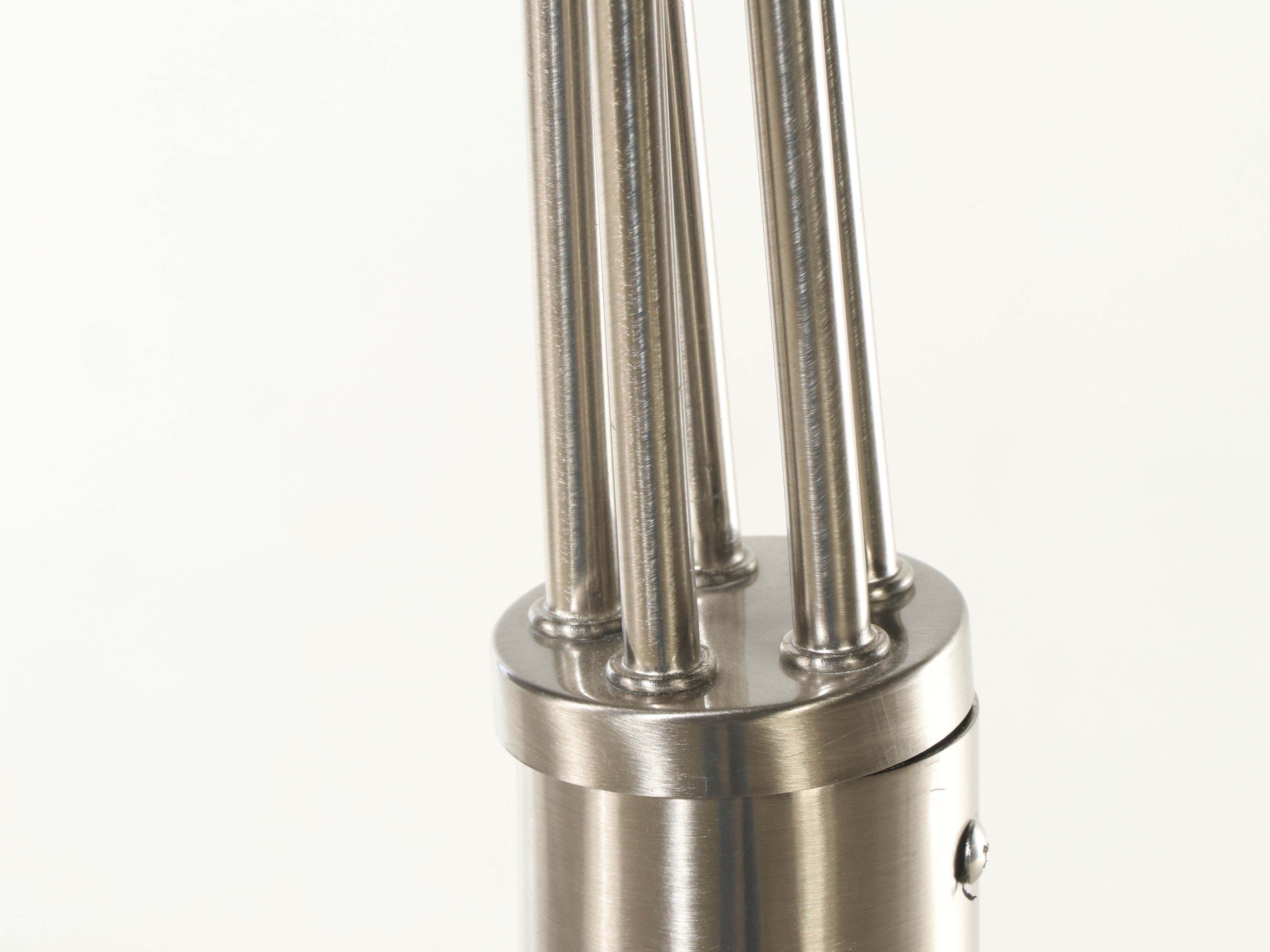 Modern Brushed Stainless Five-Arm Arc Floor Lamp, 2017