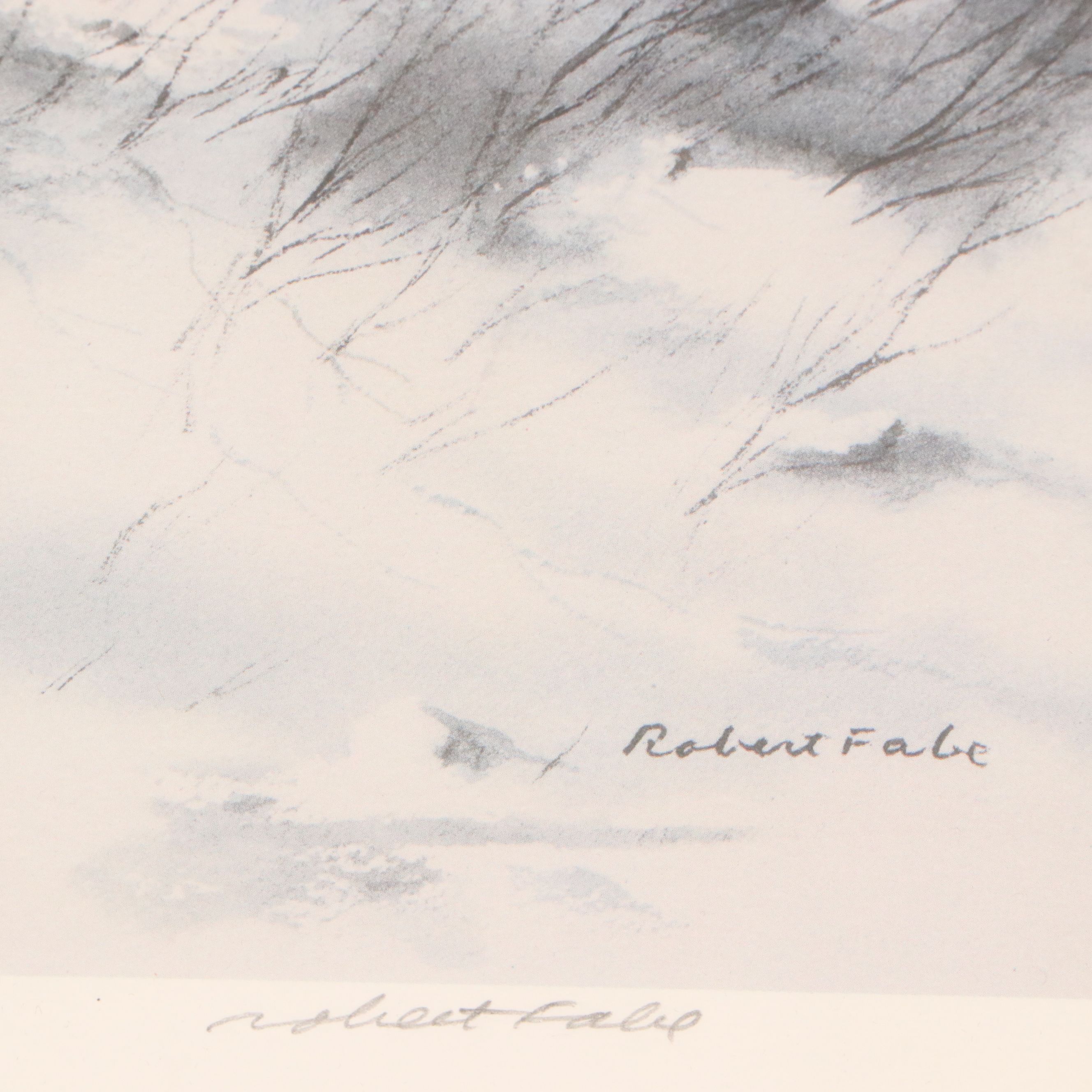 Robert Fabe Offset Lithograph "Old Station," Mid to Late 20th Century