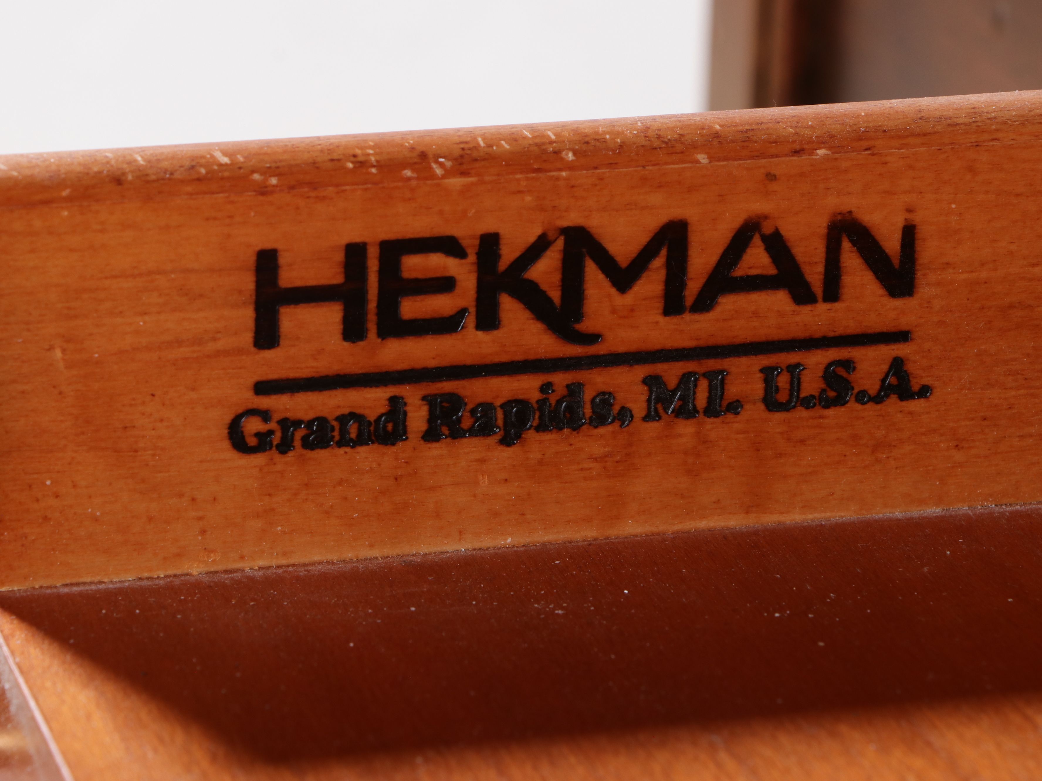 Hekman Regency Style Walnut Computer Desk with Corner Unit