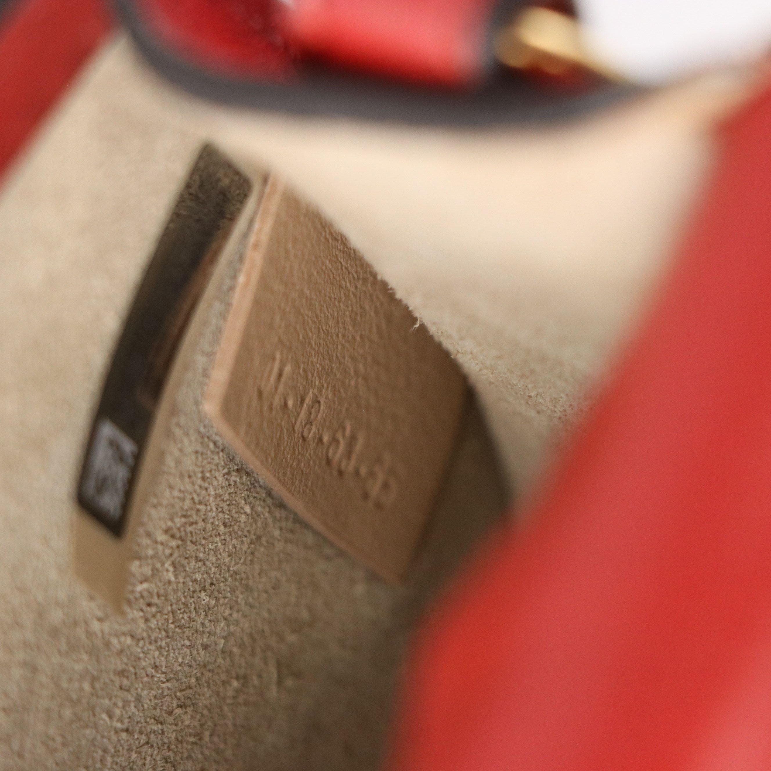 Chloé Small Nile Crossbody Bracelet Bag in Red Leather and Suede