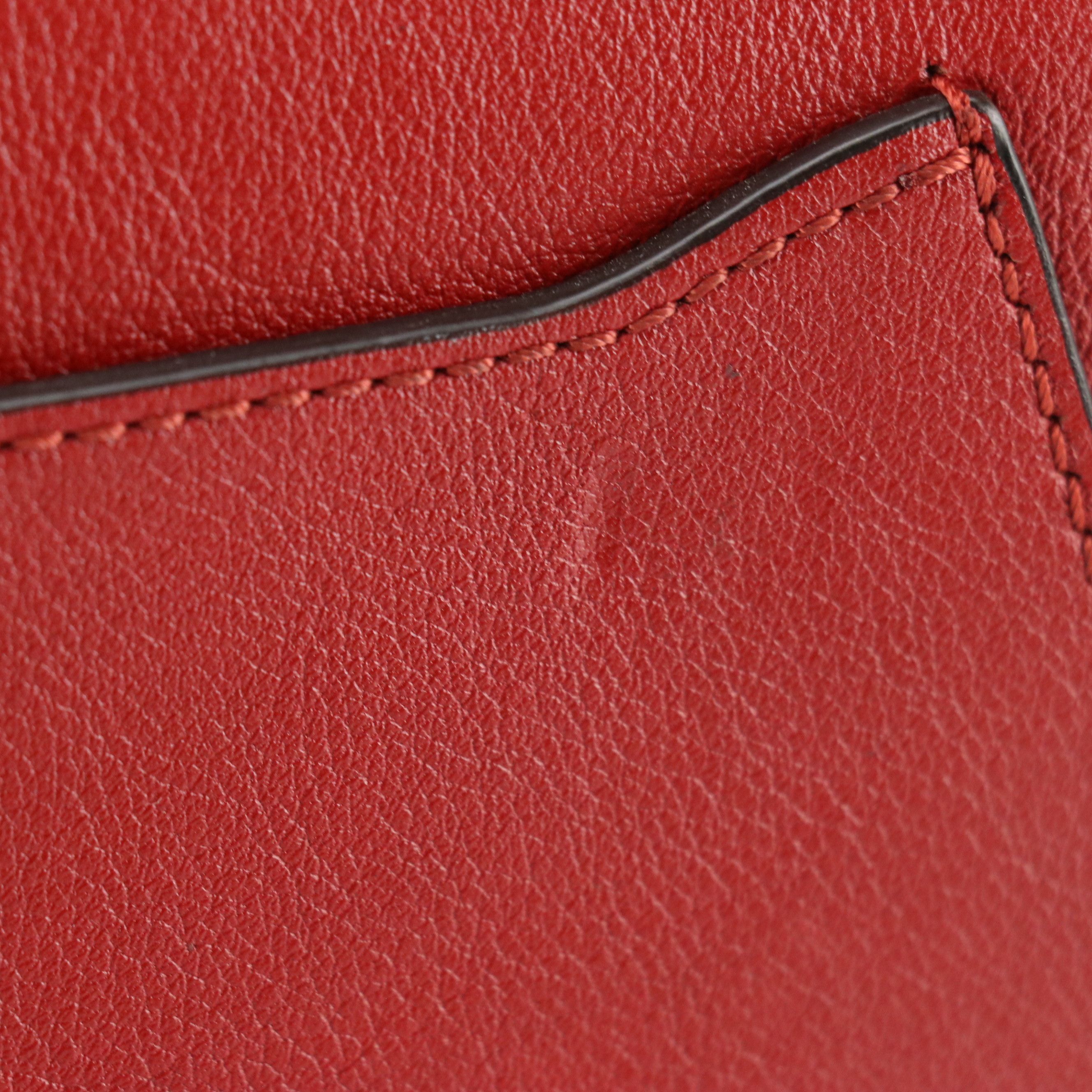 Chloé Small Nile Crossbody Bracelet Bag in Red Leather and Suede