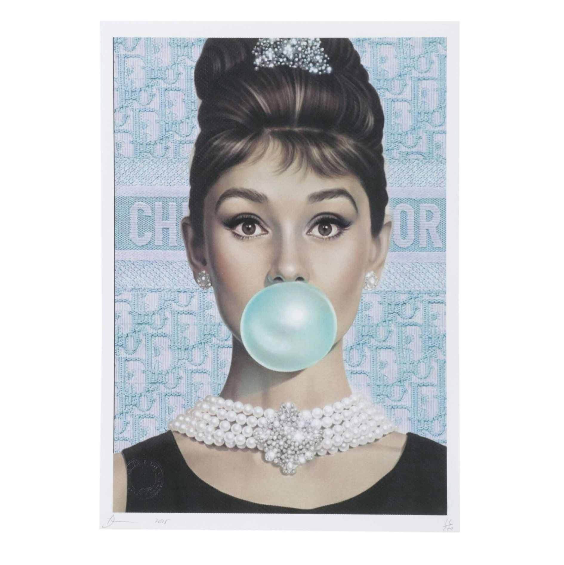 Death NYC Graphic Digital Print Featuring Audrey Hepburn x Christian Dior, 2025