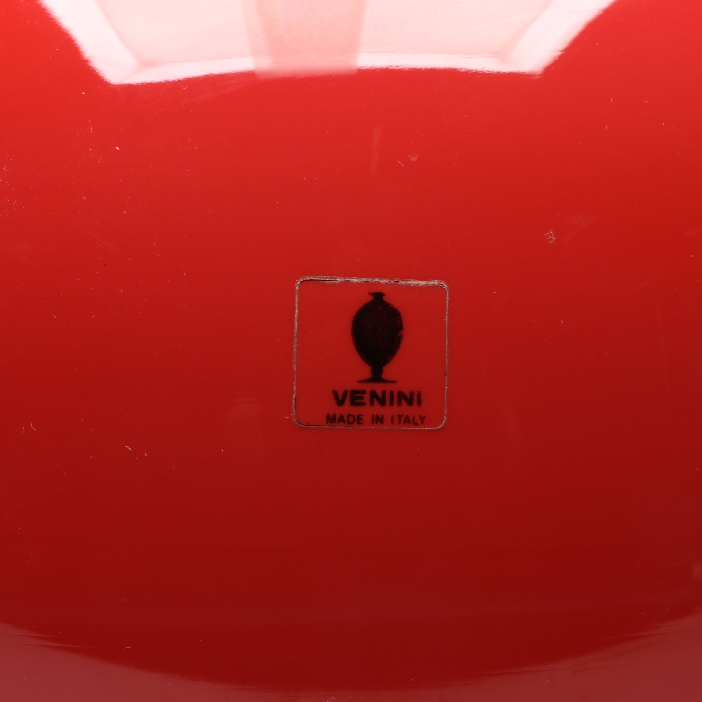 Venini Italian Art Glass Ginger Jar, 1980