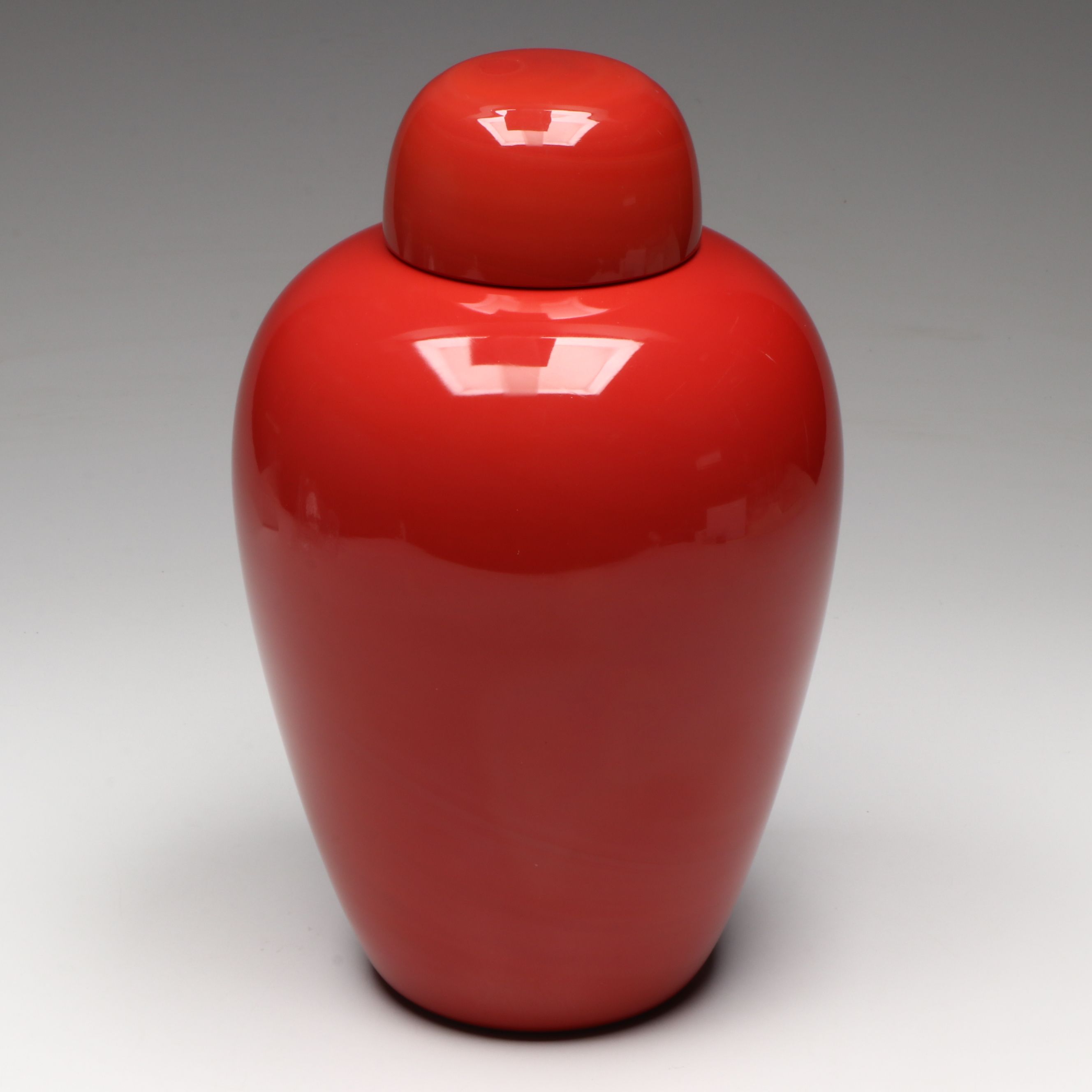 Venini Italian Art Glass Ginger Jar, 1980