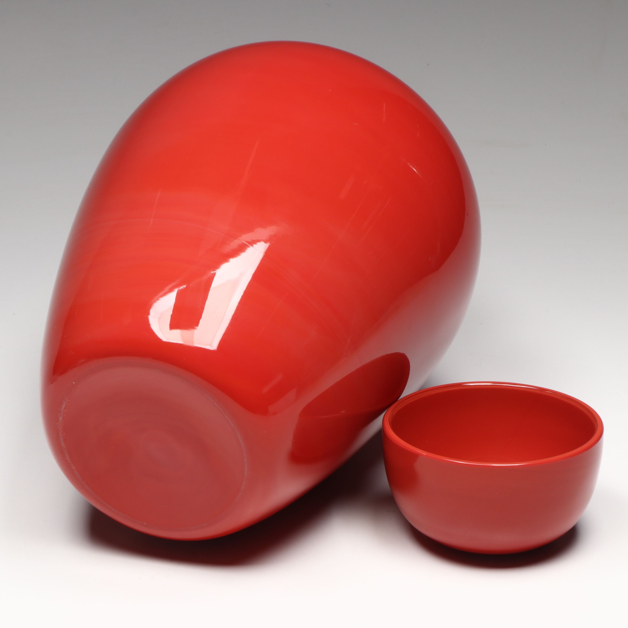 Venini Italian Art Glass Ginger Jar, 1980