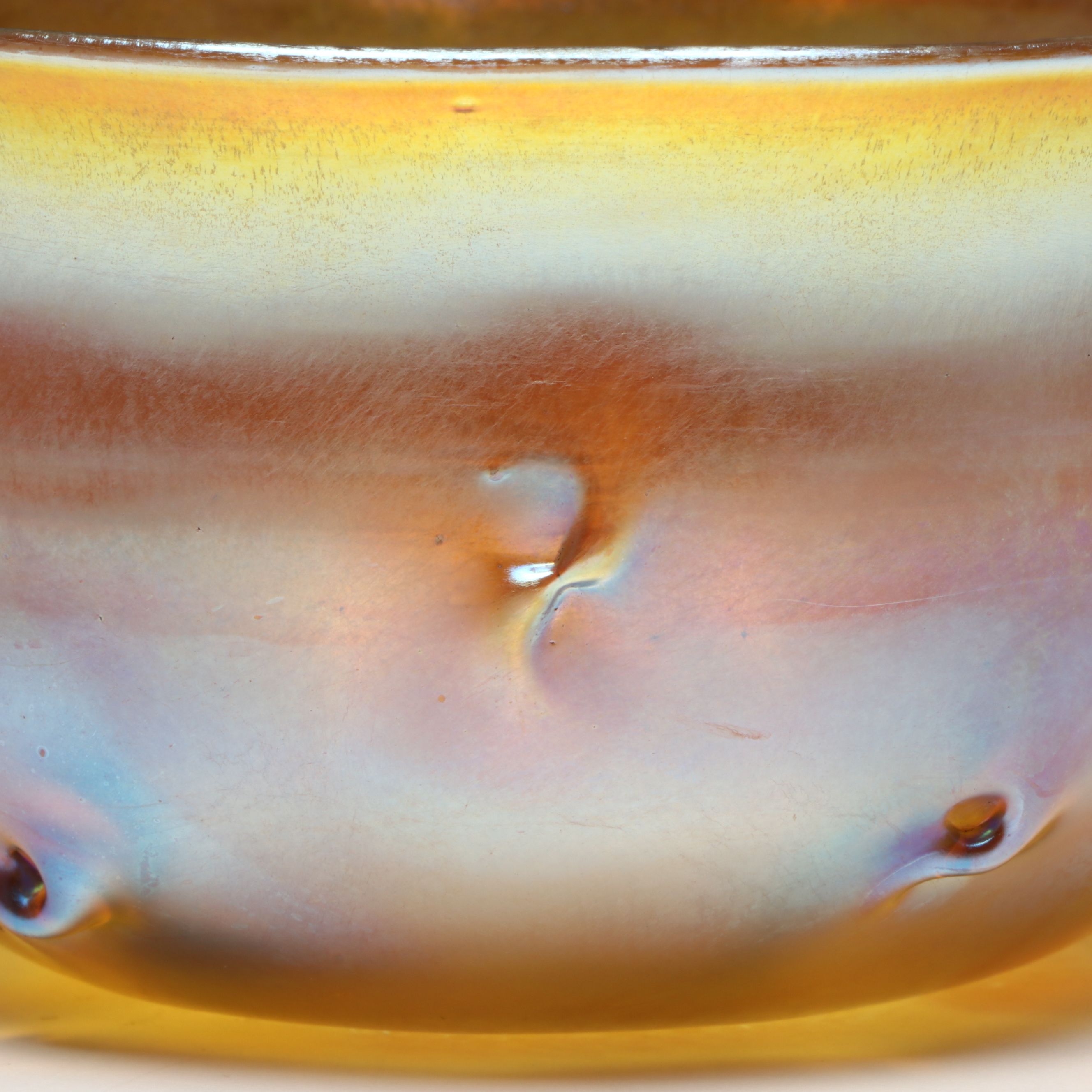 Louis Comfort Tiffany Favrile Glass "Prunts" Bowl, Early 20th Century