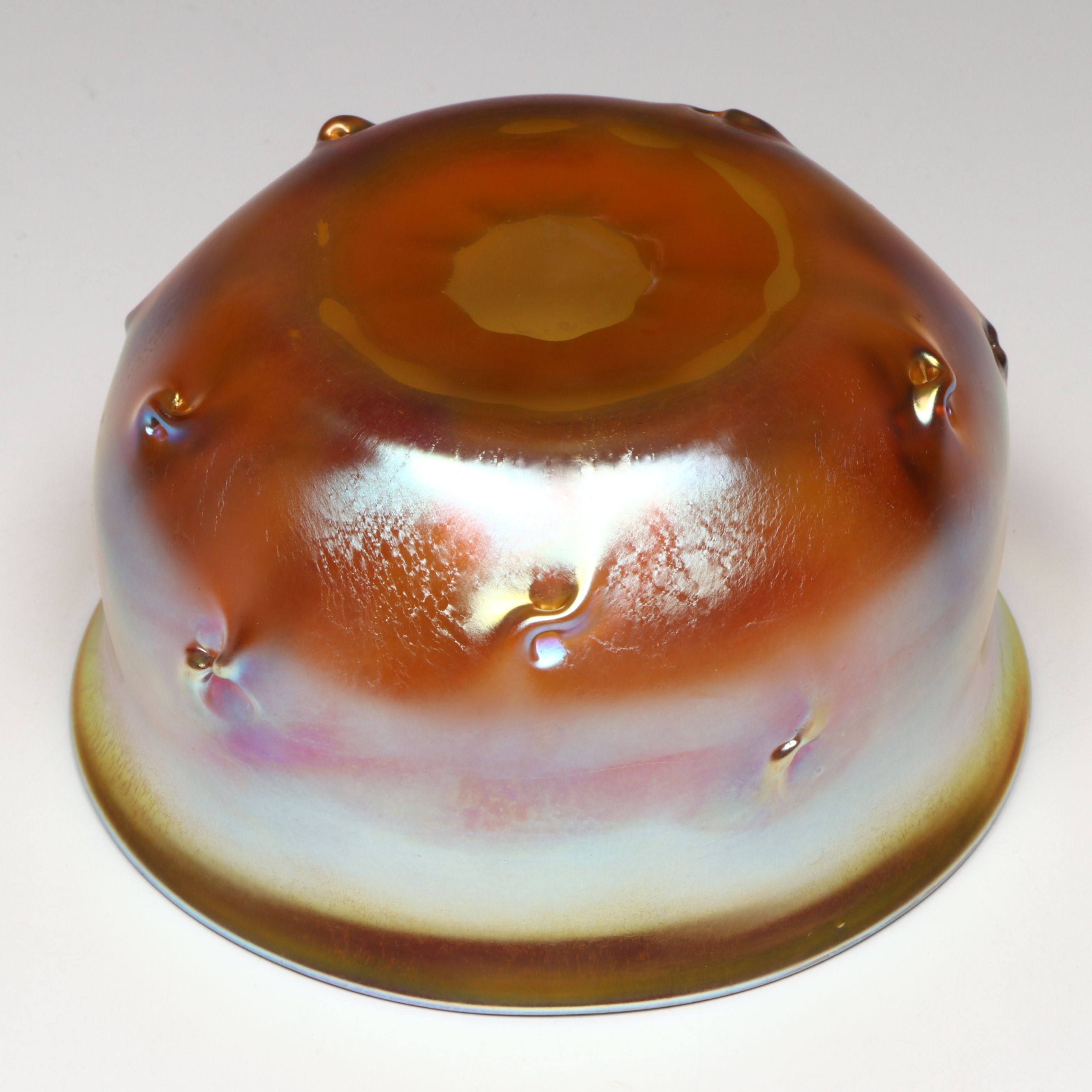 Louis Comfort Tiffany Favrile Glass "Prunts" Bowl, Early 20th Century