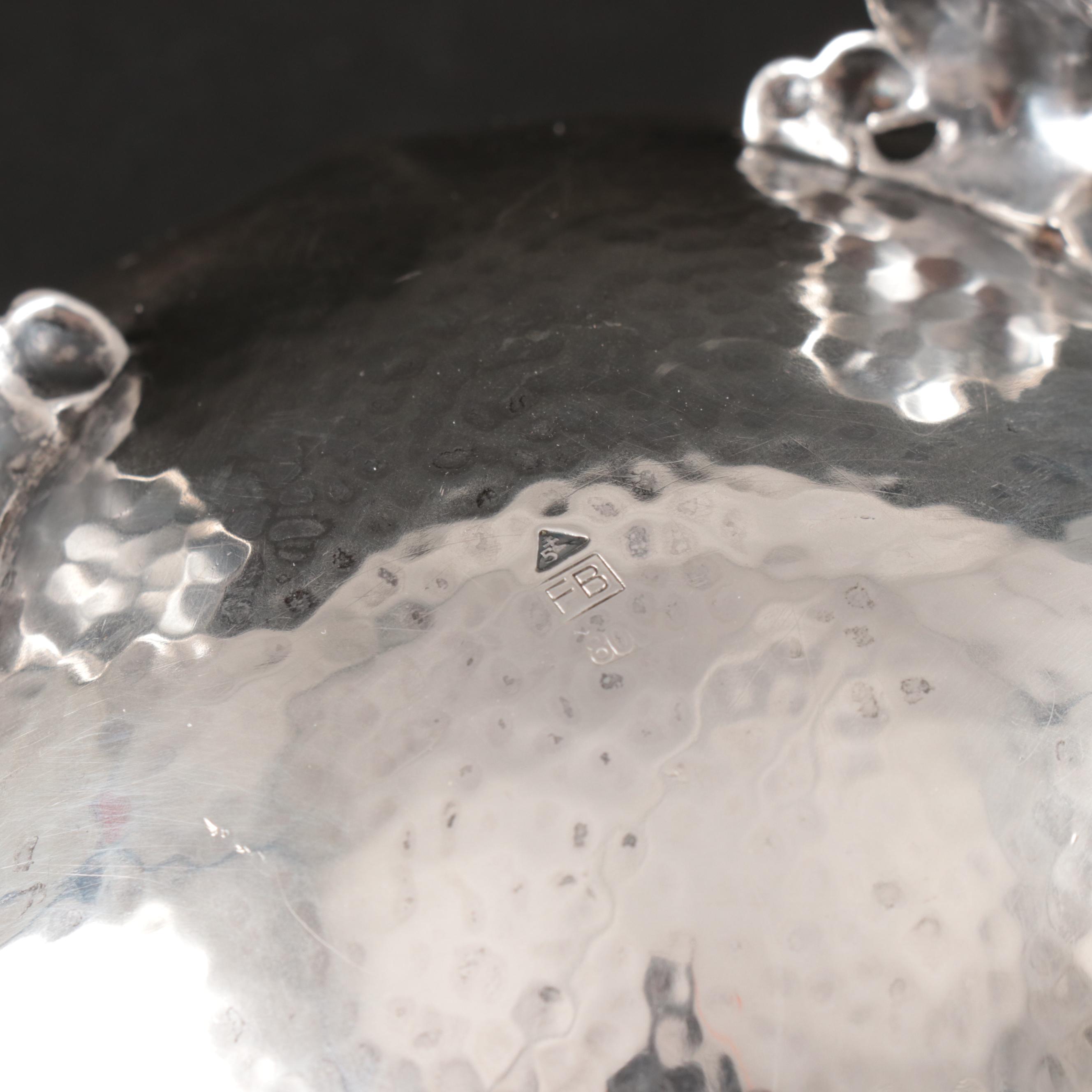 Empire Style Silver Finish Pedestal Bowl with More Table Accessories