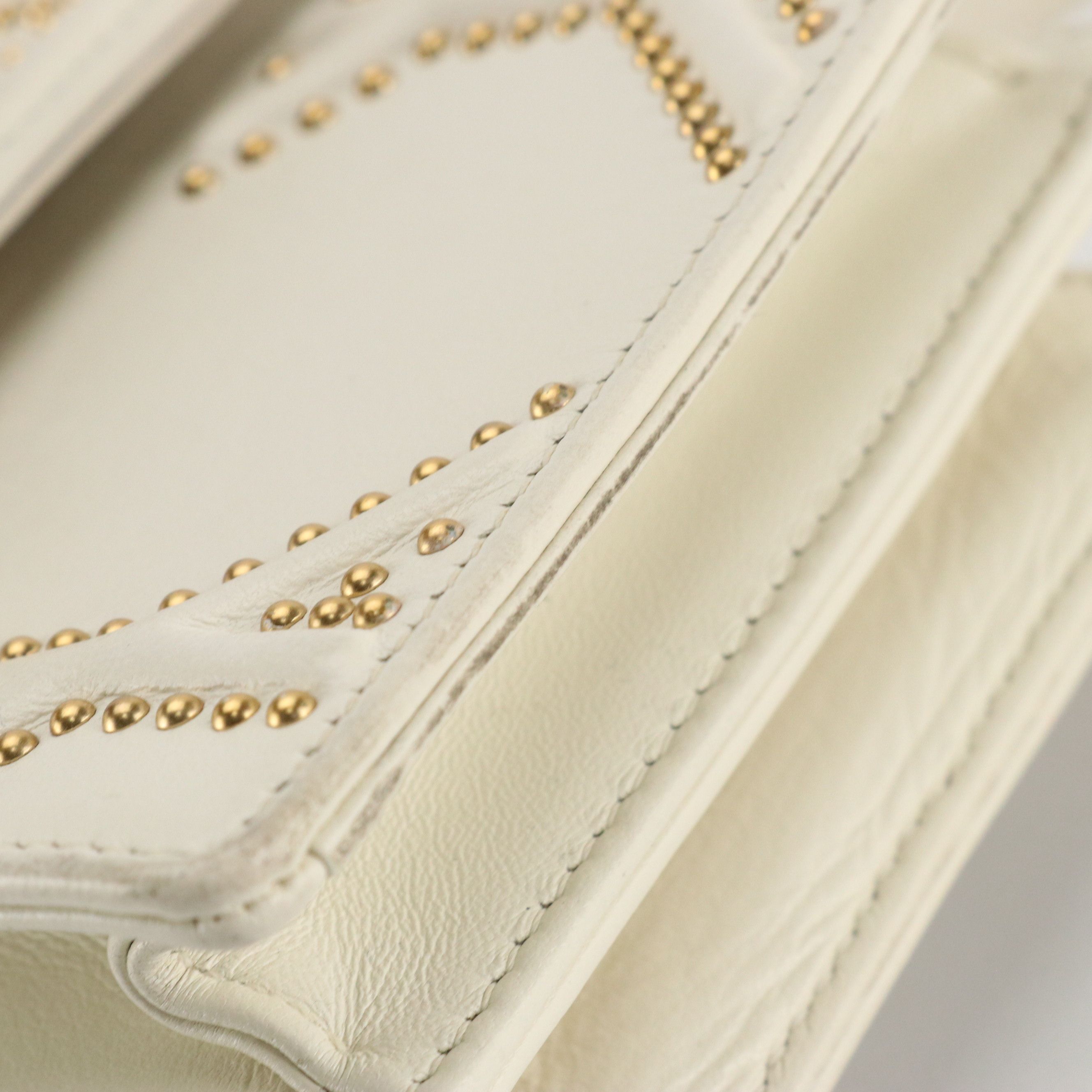 Christian Dior Diorama Vertical Clutch on Chain in Studded Leather