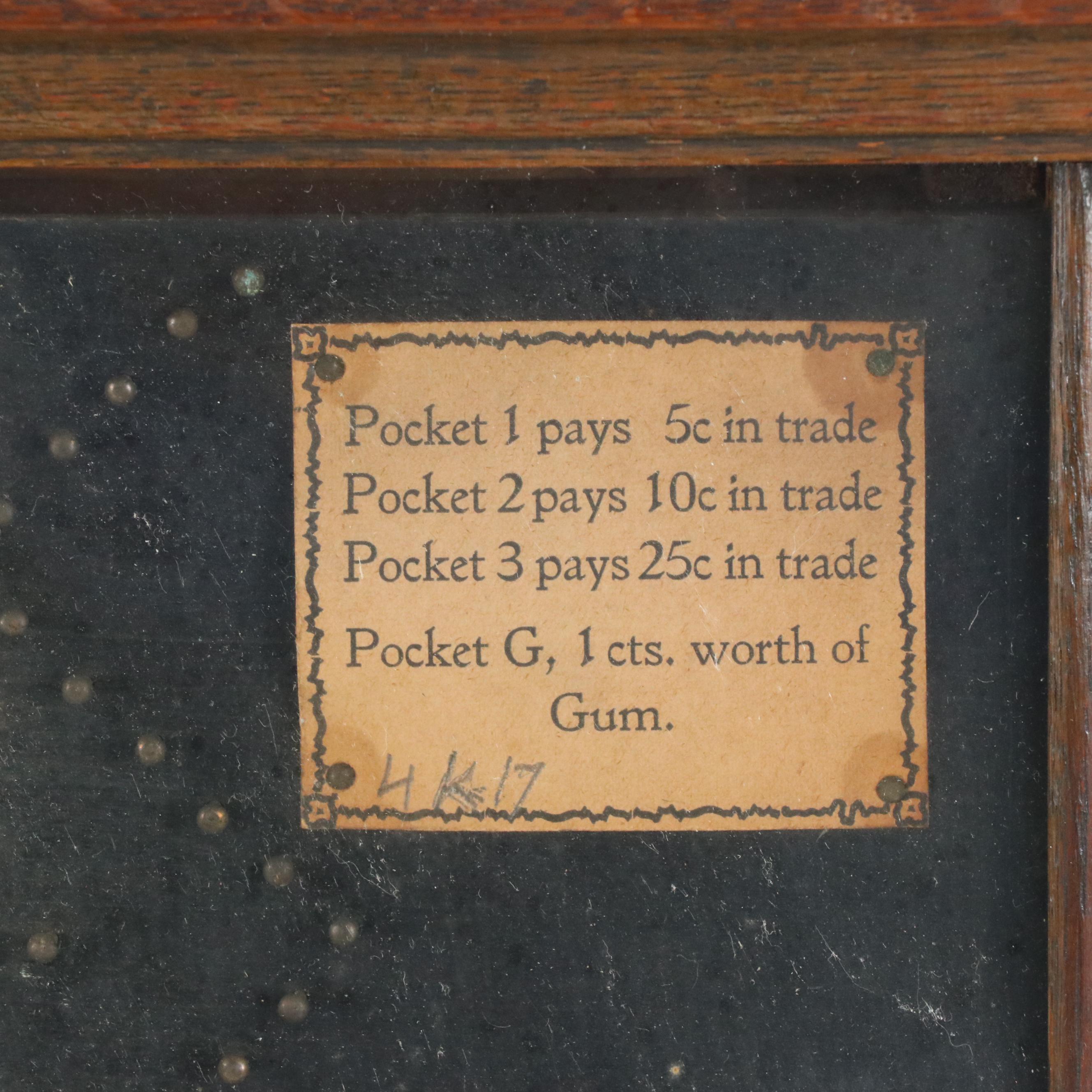 Oak Penny Drop Trade Stimulator Game, Early 20th Century