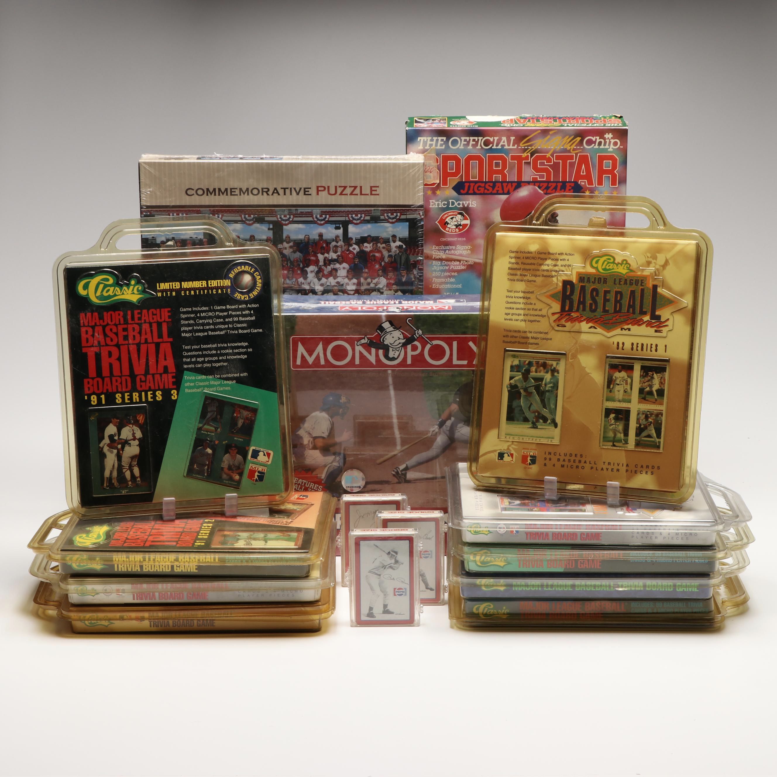 Major League Baseball Edition Monopoly with Sportstar Puzzles and More Games