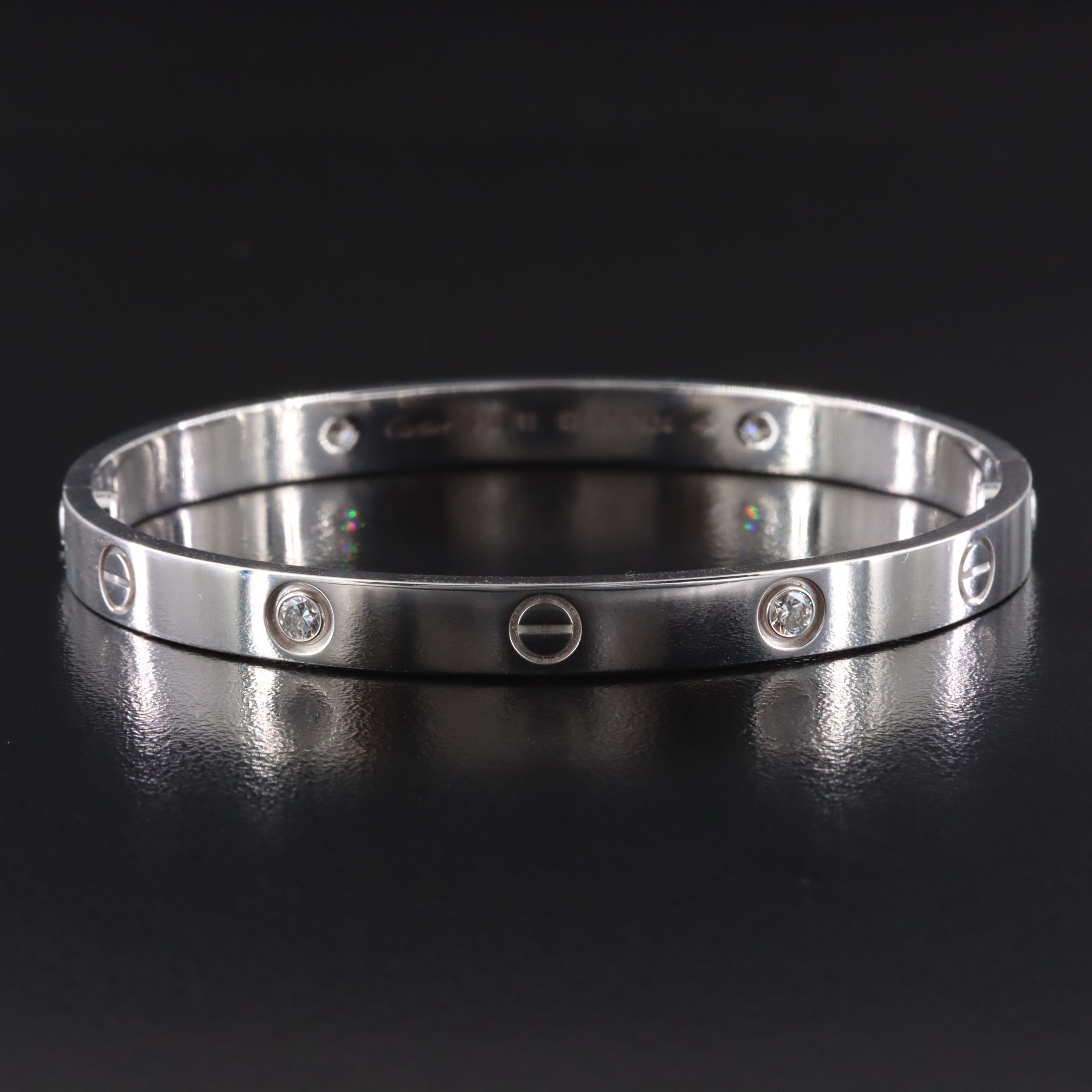 Cartier LOVE 18K 0.36 CTW Four Diamond Bracelet